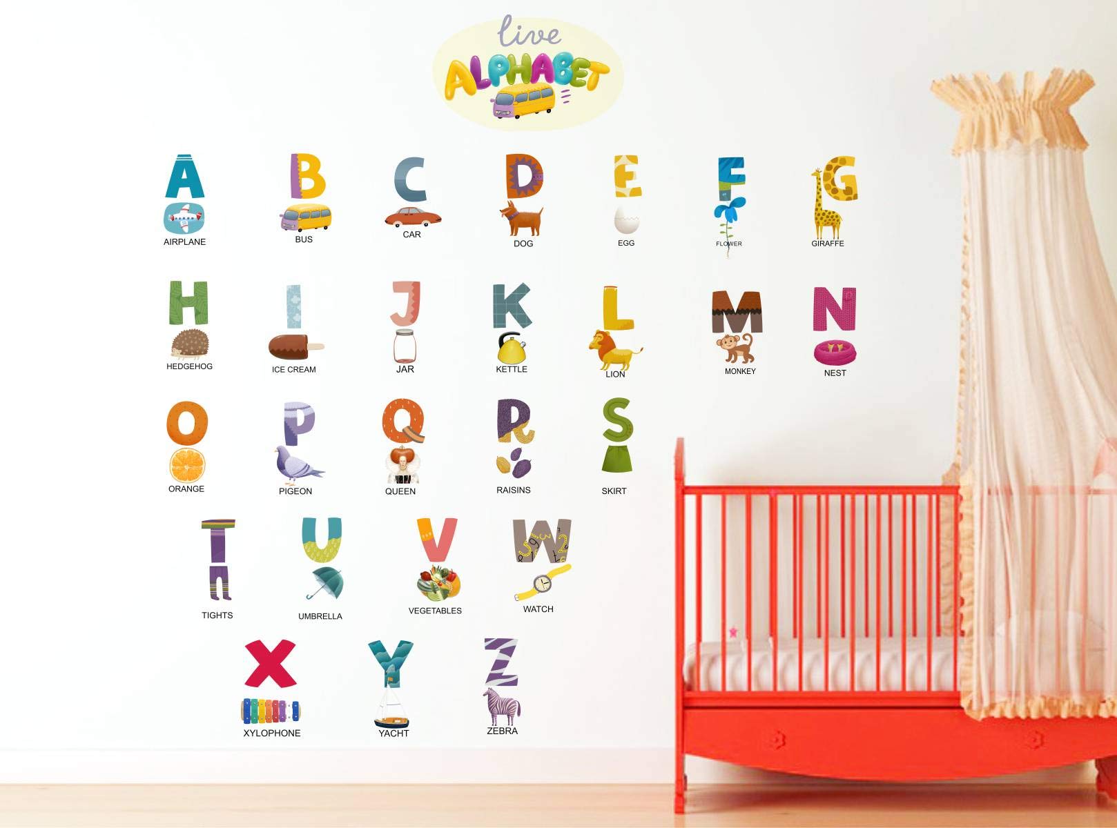 Rawpockets Vinyl Cartoons Wall Sticker, 0.39 x 37.4 x 37.4 Inches, Multicolour