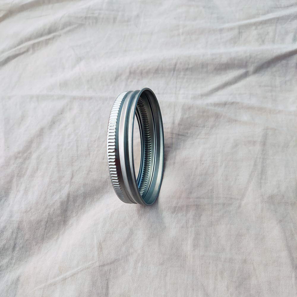 Tyesmer 20Pcs Rust Resistant Silver Mason Jar Replacement Rings,87Mm Wide Mouth Mason Jar Bands Silver Canning Jar Band For Maso
