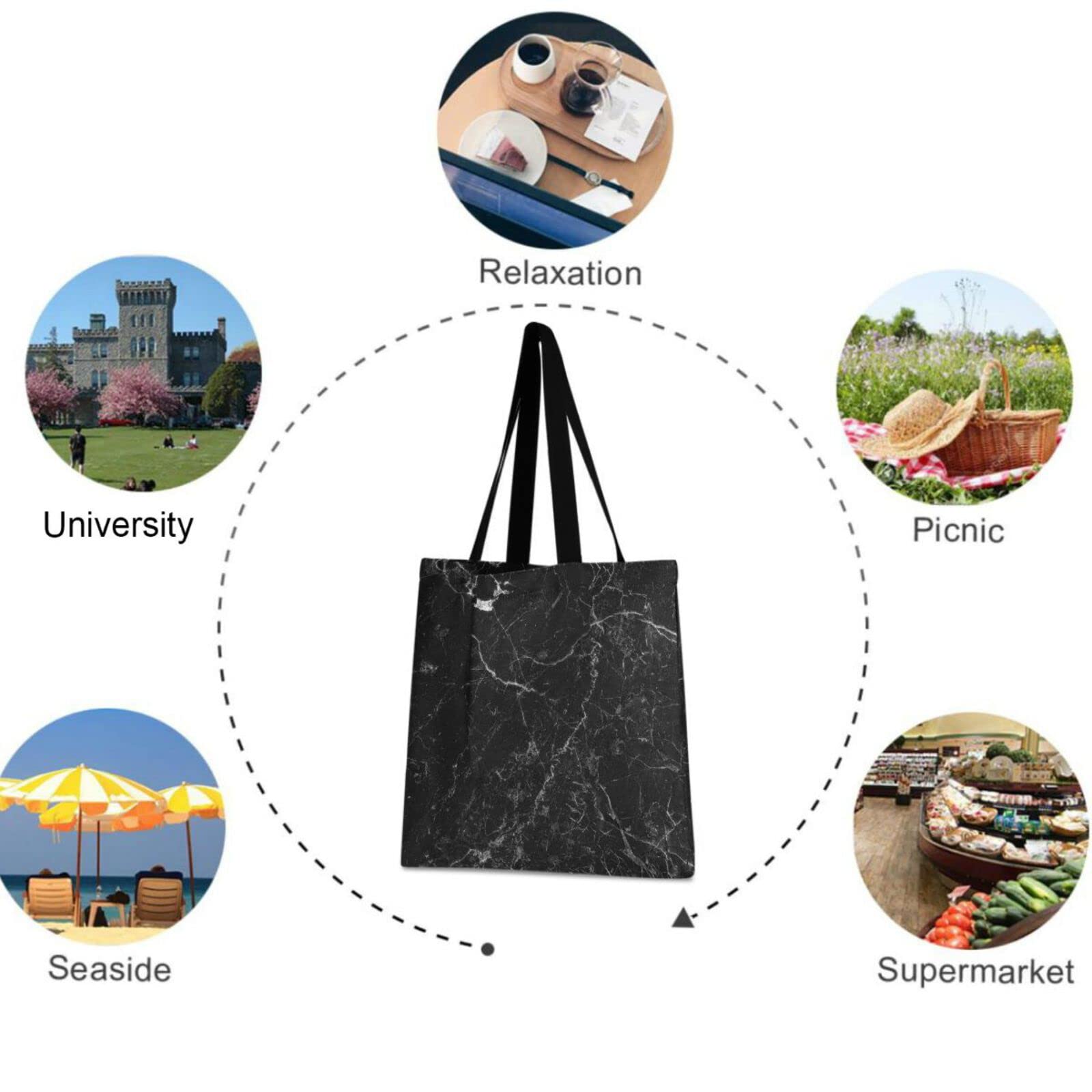 Visesunny Women 'S Large Canvas Tote Shoulder Bag Cow Spot Top Storage Handle Shopping Bag Casual Reusable Tote Bag For Beach,Tr