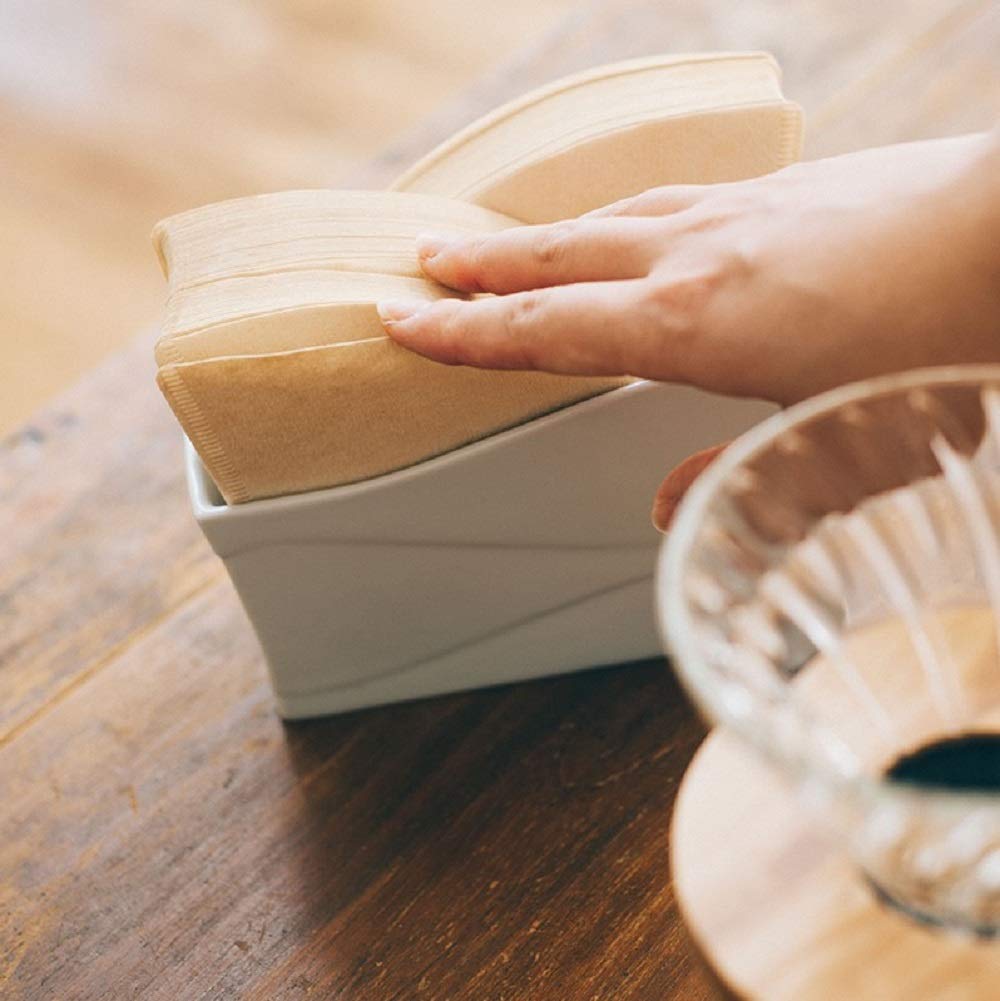 Hario V60 Paper Coffee Filters, Size 01, Natural, 100Ct Boxed