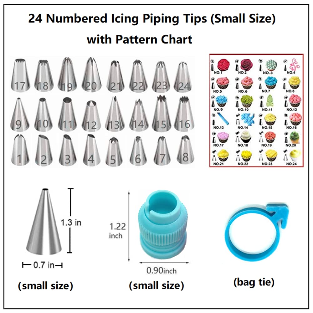 Anslyqa 93 Pcs Cake Decorating Kit With Cake Turntable,Cake Leveler,24 Numbered Icing Tips,2 Spatulas,2 Coupler,3 Comb Scrapers,