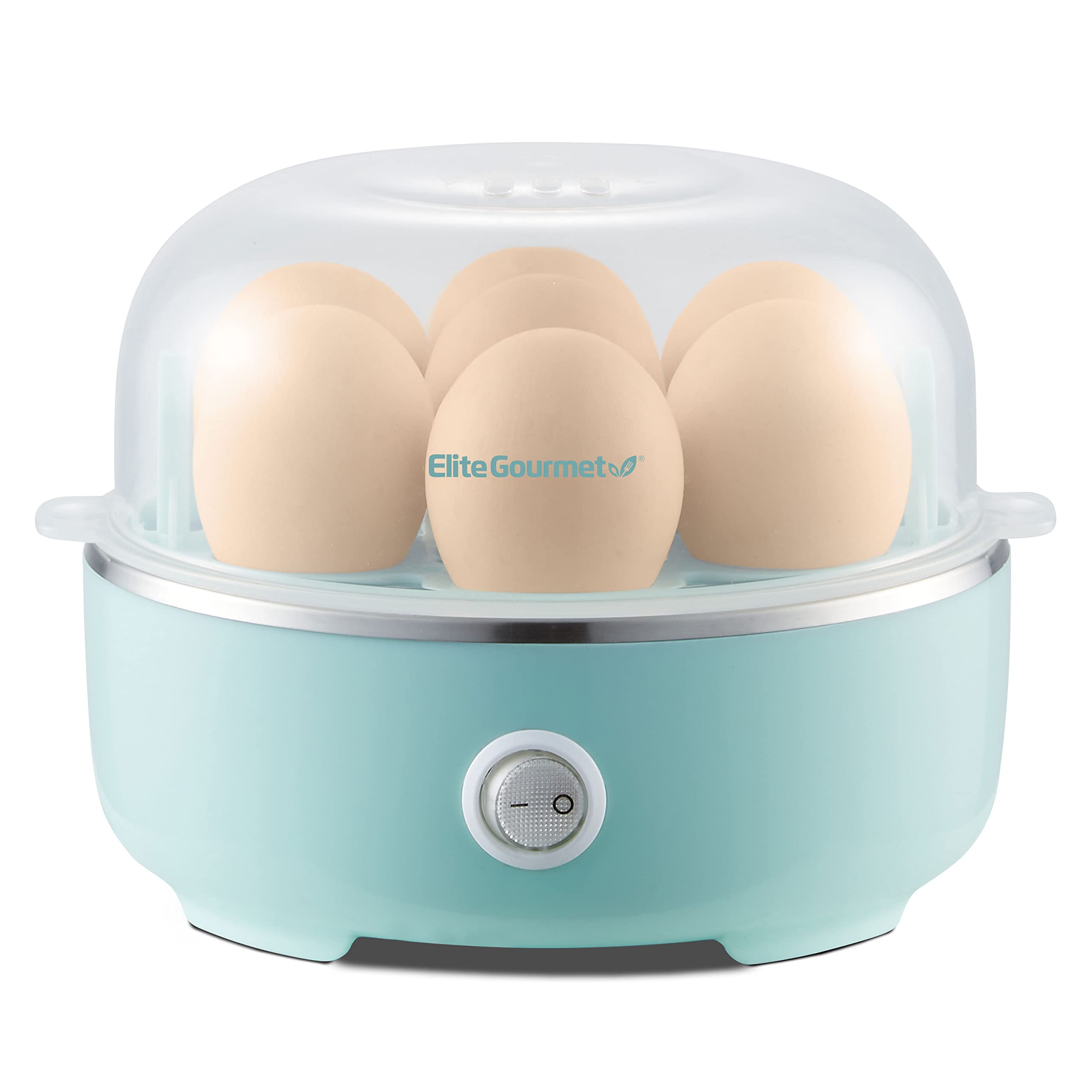 Elite Gourmet Egc115M Easy Egg Cooker Electric 7-Egg Capacity, Soft, Medium, Hard-Boiled Egg Cooker With Auto Shut-Off, Measurin