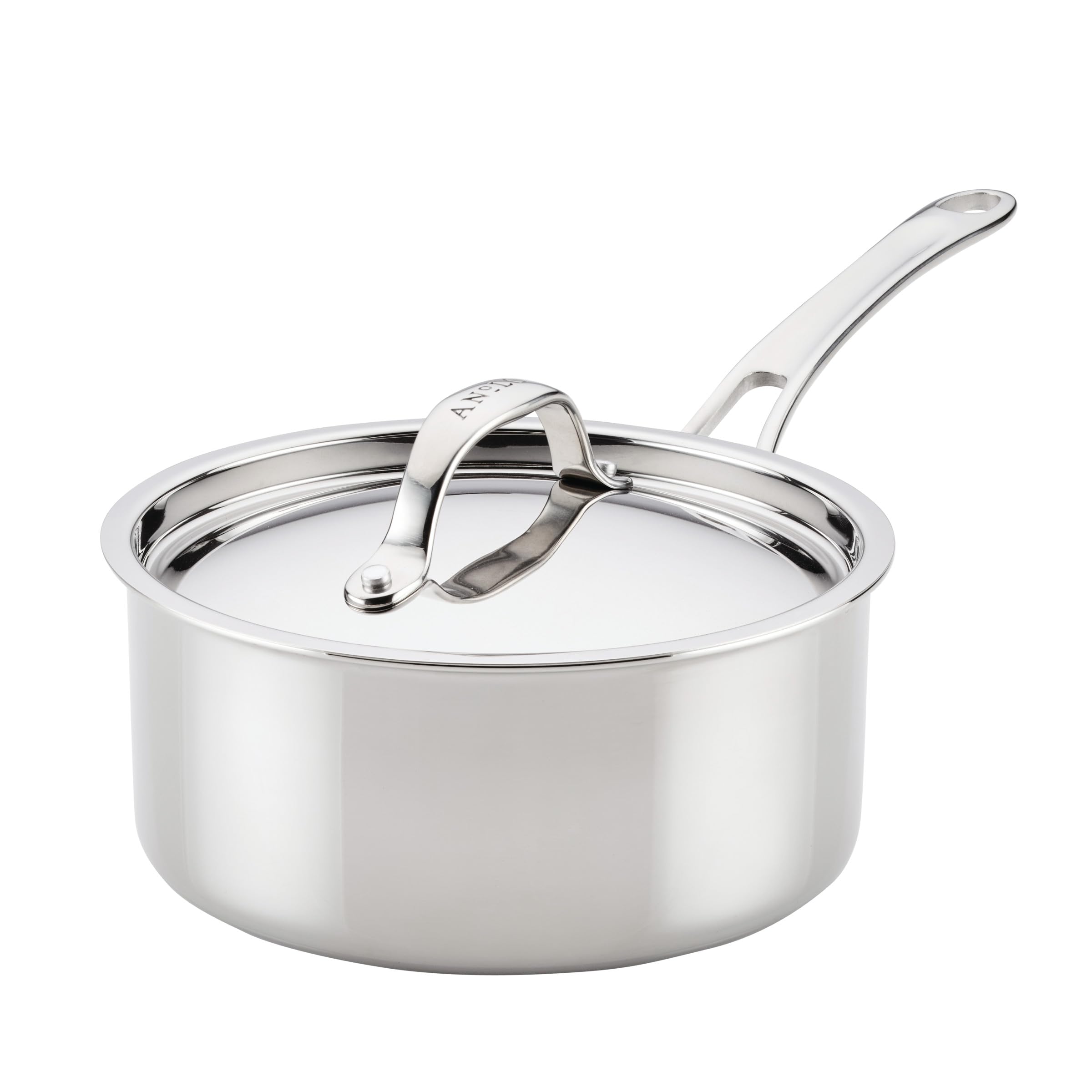 Anolon EverLast Clad Stainless Steel Saucepan with Lid, 3Quart