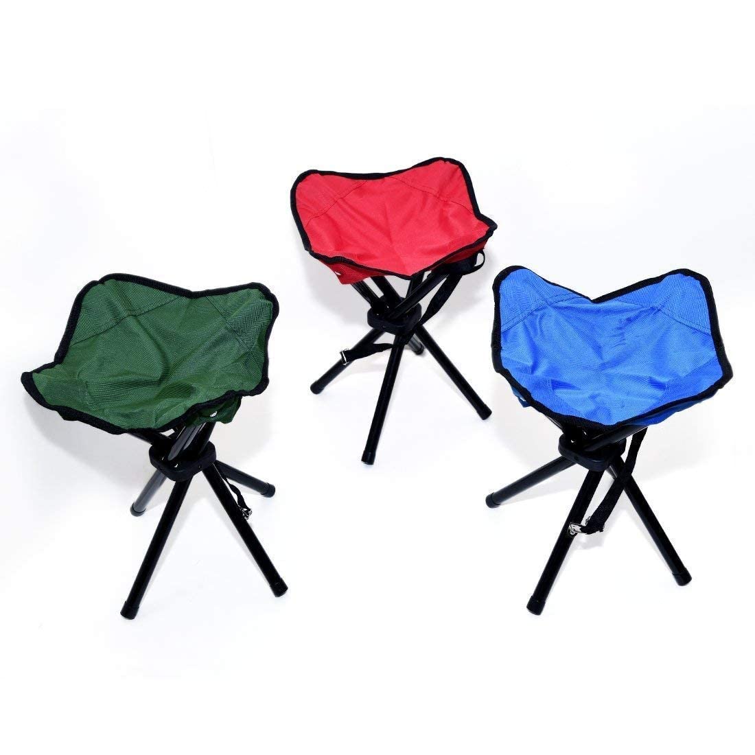 Aarsh Portable Tripod Stool Folding Mini Four Leg Stable Outdoor Tripod Stool For Travelling Camping Fishing Outdoor Garden Balc