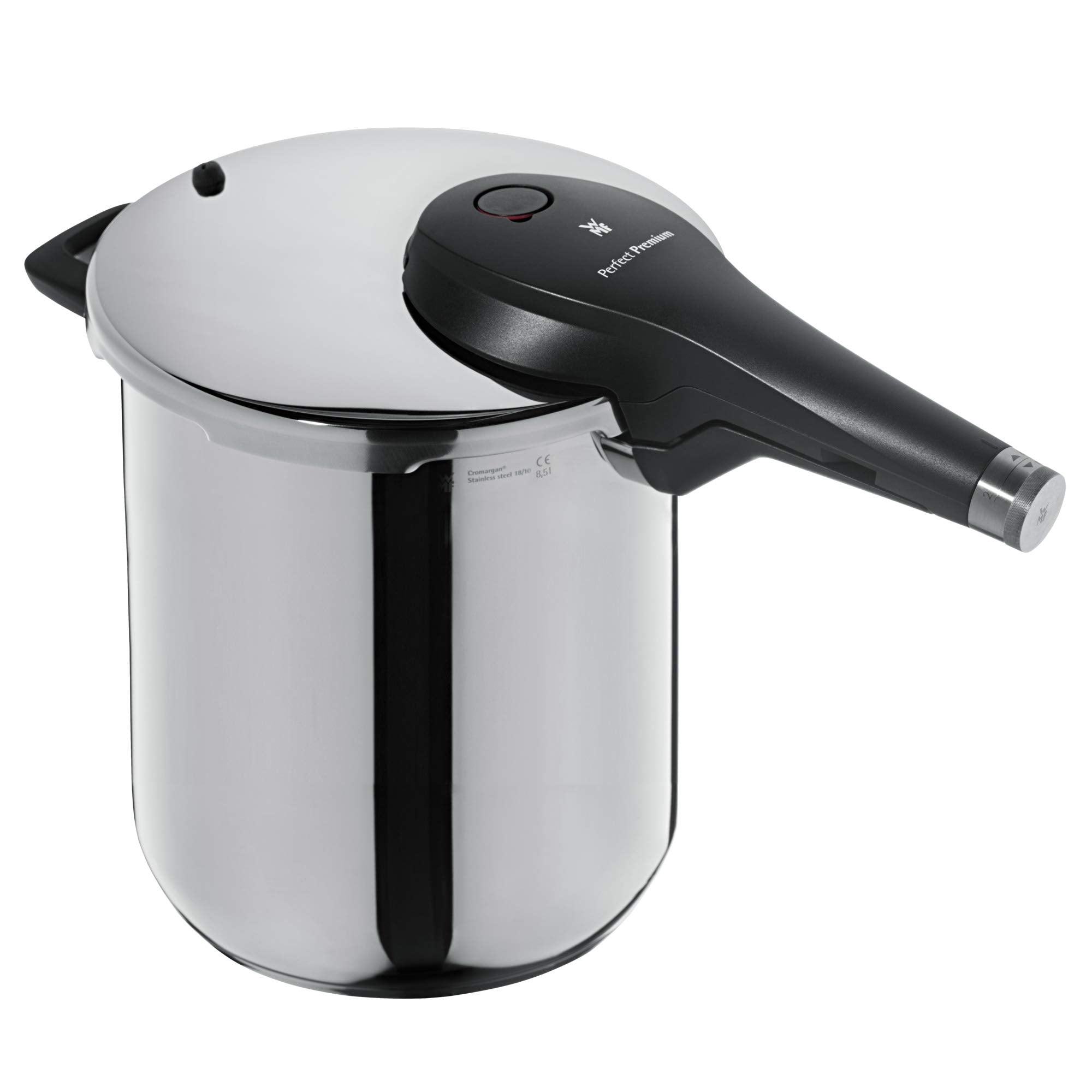 WMF Perfect Pressure Cooker 8.5   L Premium Polished Stainless Steel 2   Cooking Levels All-in-One Rotary Knob, Dishwasher Safe,