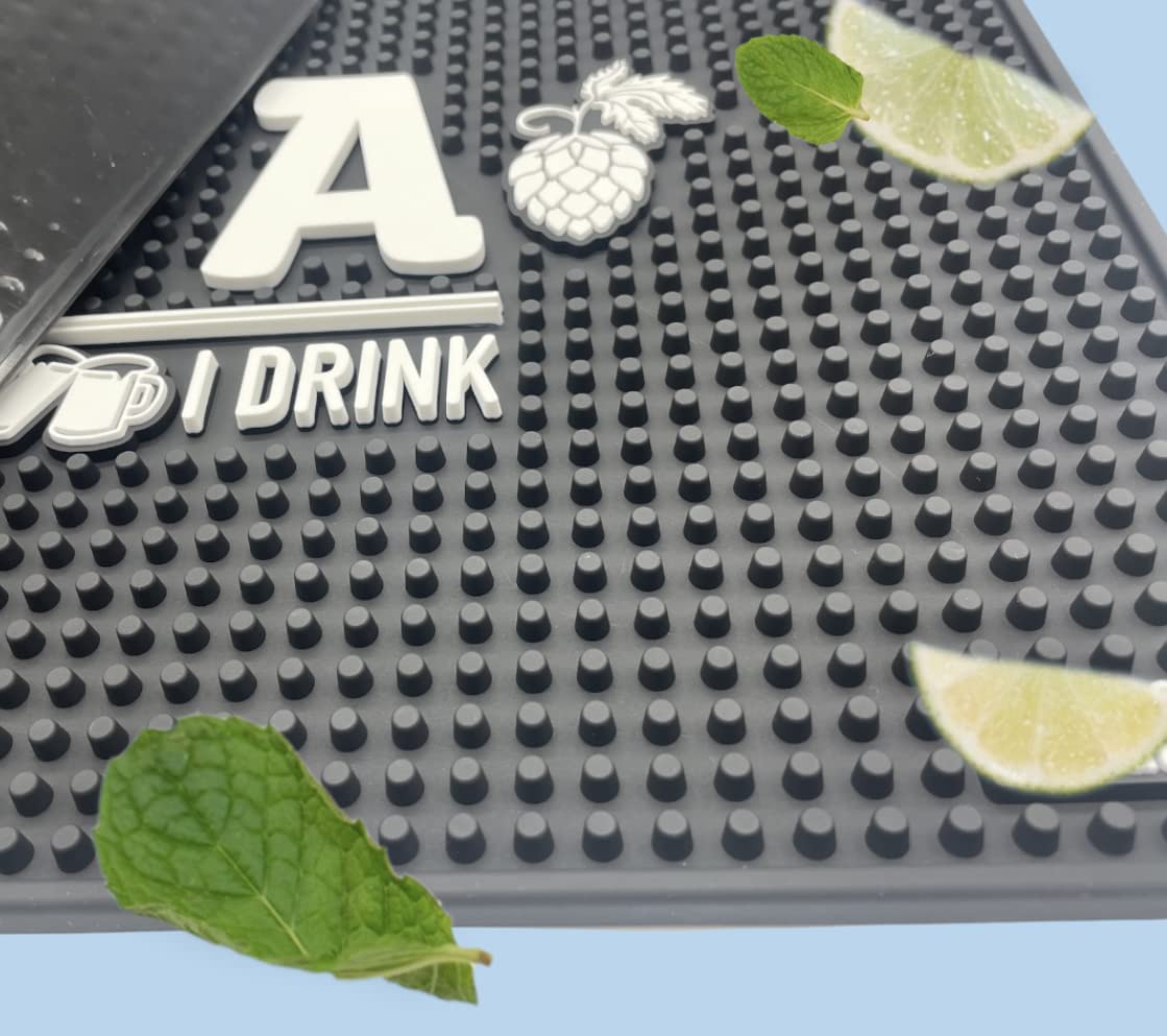 Ipa Lot When I Drink 17.7'' X 11.8'' Funny Bar Spill Mat Rail Countertop Accessory Home Pub Decor Slip Resistant Durable Thick B