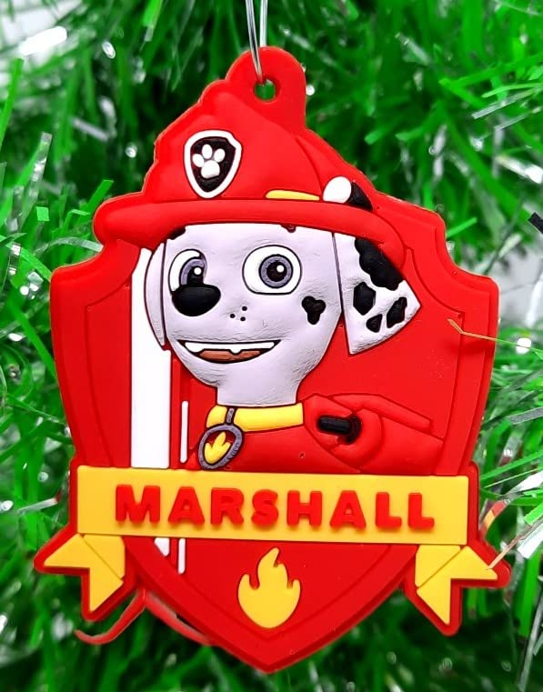 Cartoon Classic Crime Fighting Badge Ornament Set with Ryder, Zuma, Chase, Rubble, Marshall, Skye and Friends (Unique Design)