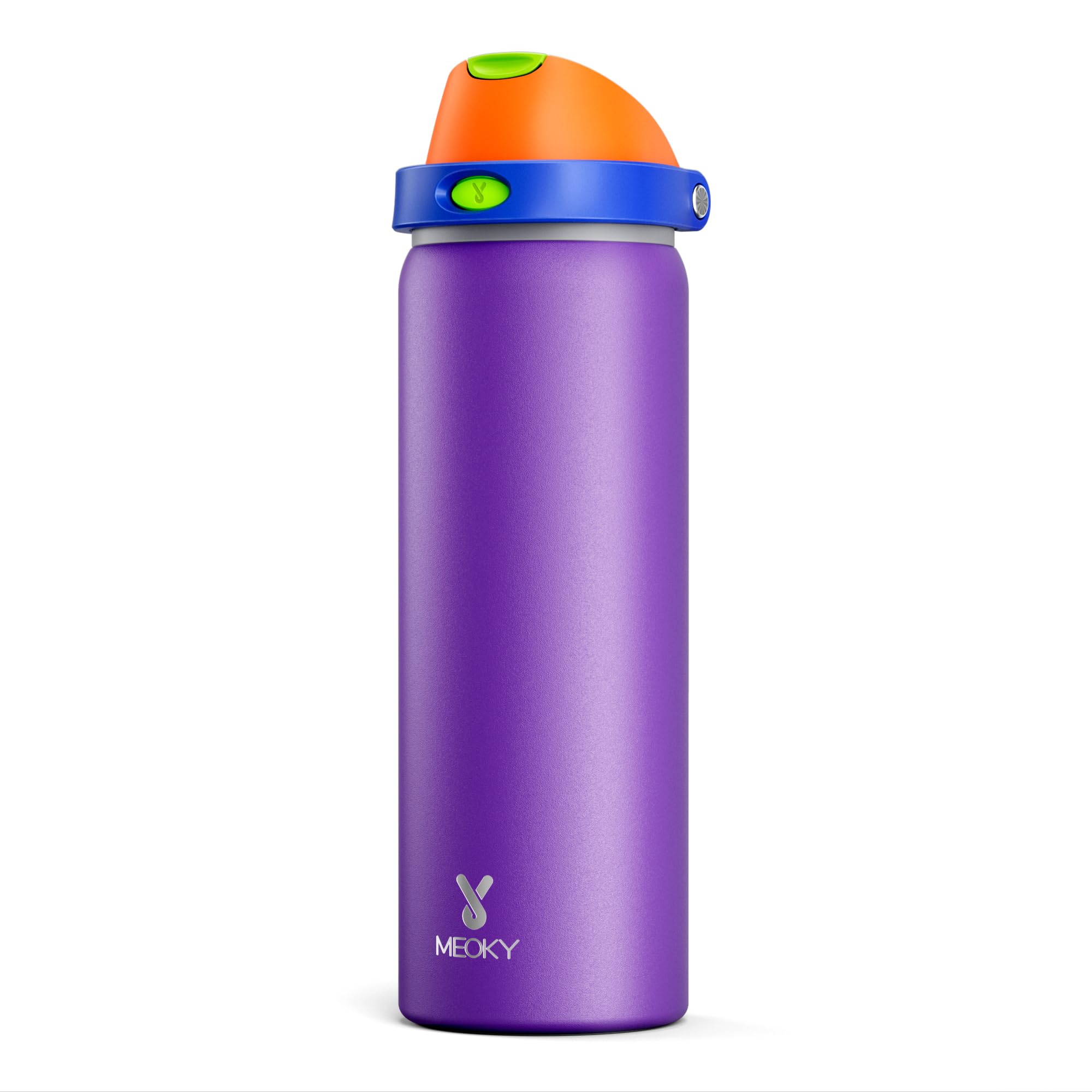 32 oz Insulated Water Bottle for Women: Meoky Stainless Steel Metal Water Bottle with 2-in-1 Straw and Spout Lid - Leak Proof, C