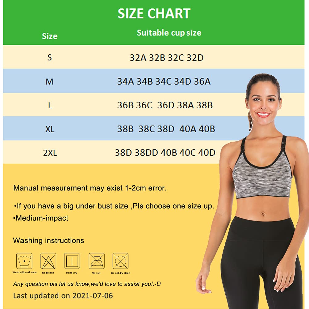 Yeyele Sports Bras For Women Adjustable Strap And Removable Pad Tank Top Racerback Sports Bra(Red,2Xl)