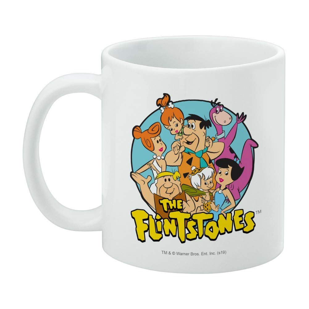 Graphics & More The Flintstones Group Ceramic Coffee Mug, Novelty Gift Mugs For Coffee, Tea And Hot Drinks, 11Oz, White
