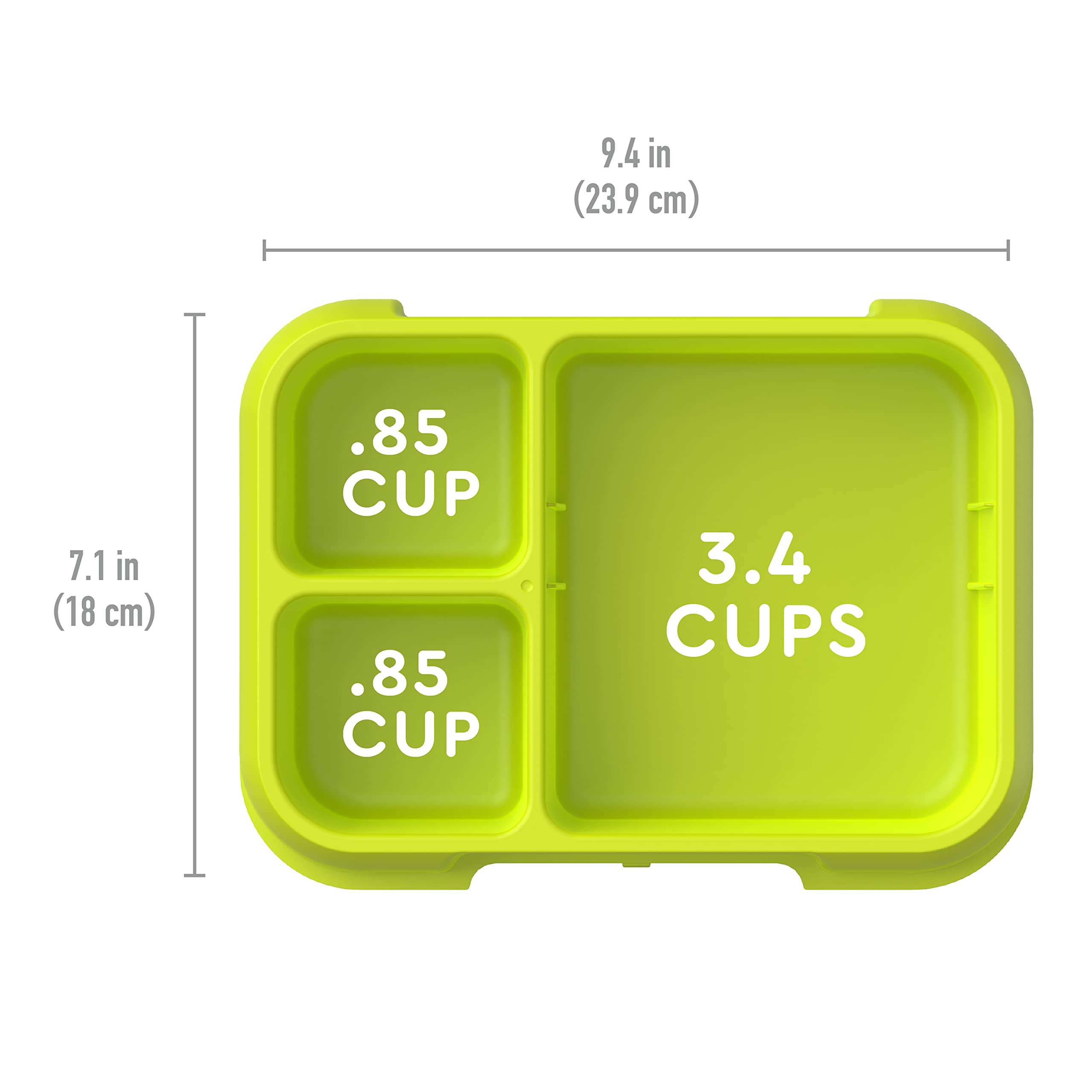 Bentgo Pop Replacement Tray And Cover - Navy Blue/Chartreuse