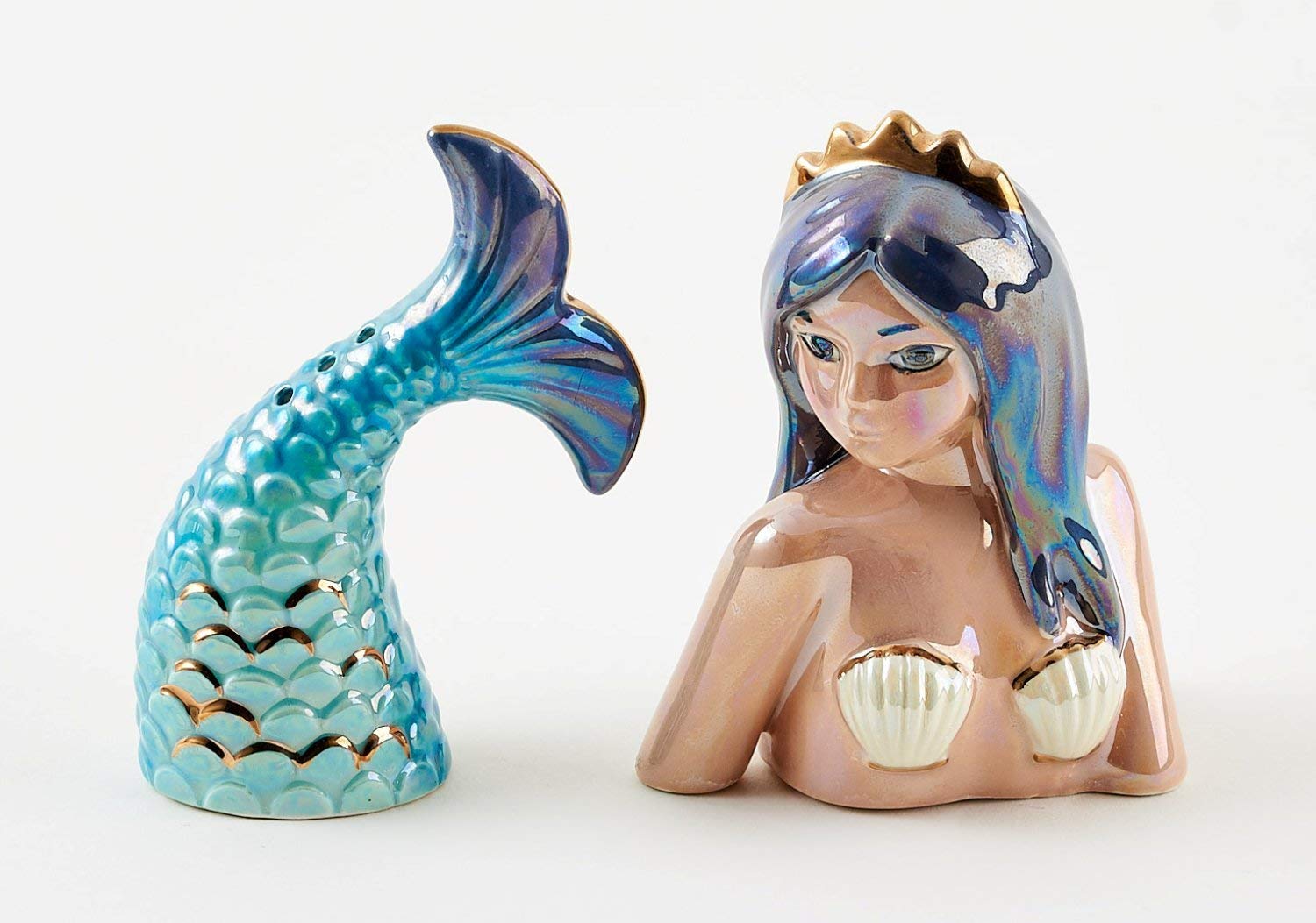 Beautiful Mermaid Princess Salt And Pepper Shaker Set