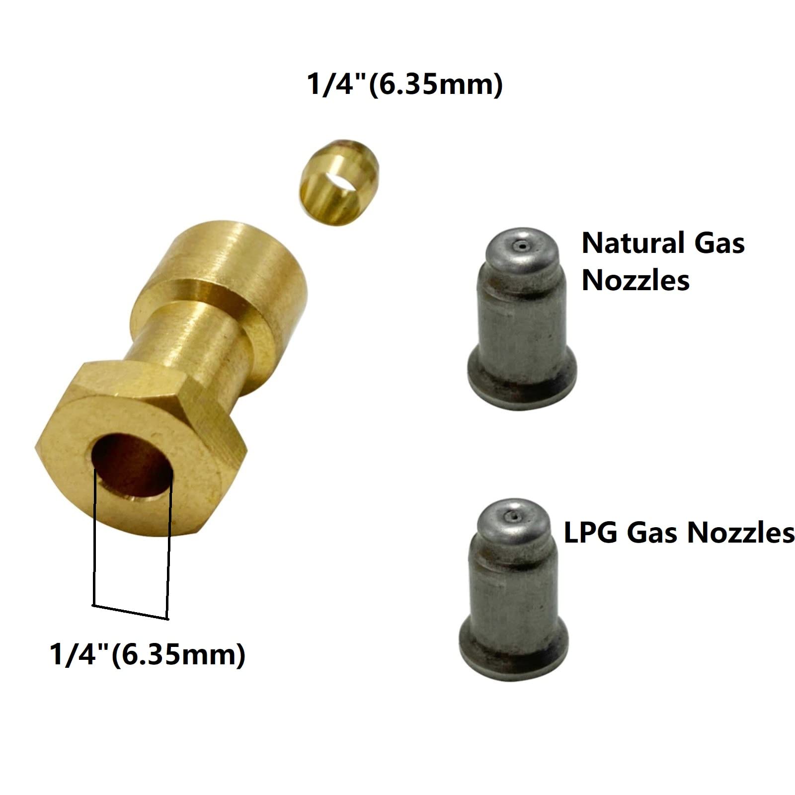 Mcampas Gas Fryer 3 Way Flame Pilot Burner With 750 Millivolt Thermopile Assembly For Gas Floor Deep Fryer - Natural Gas And Lp