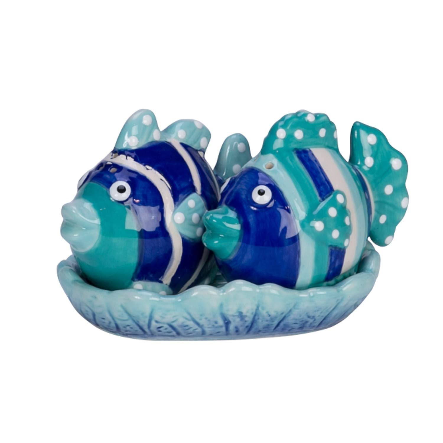 Beachcombers Ceramic Fish Salt & Pepper Shakers 3 Versatile Summer Coastal Beach House Home Kitchen Dining Dinner Tabletop Decor