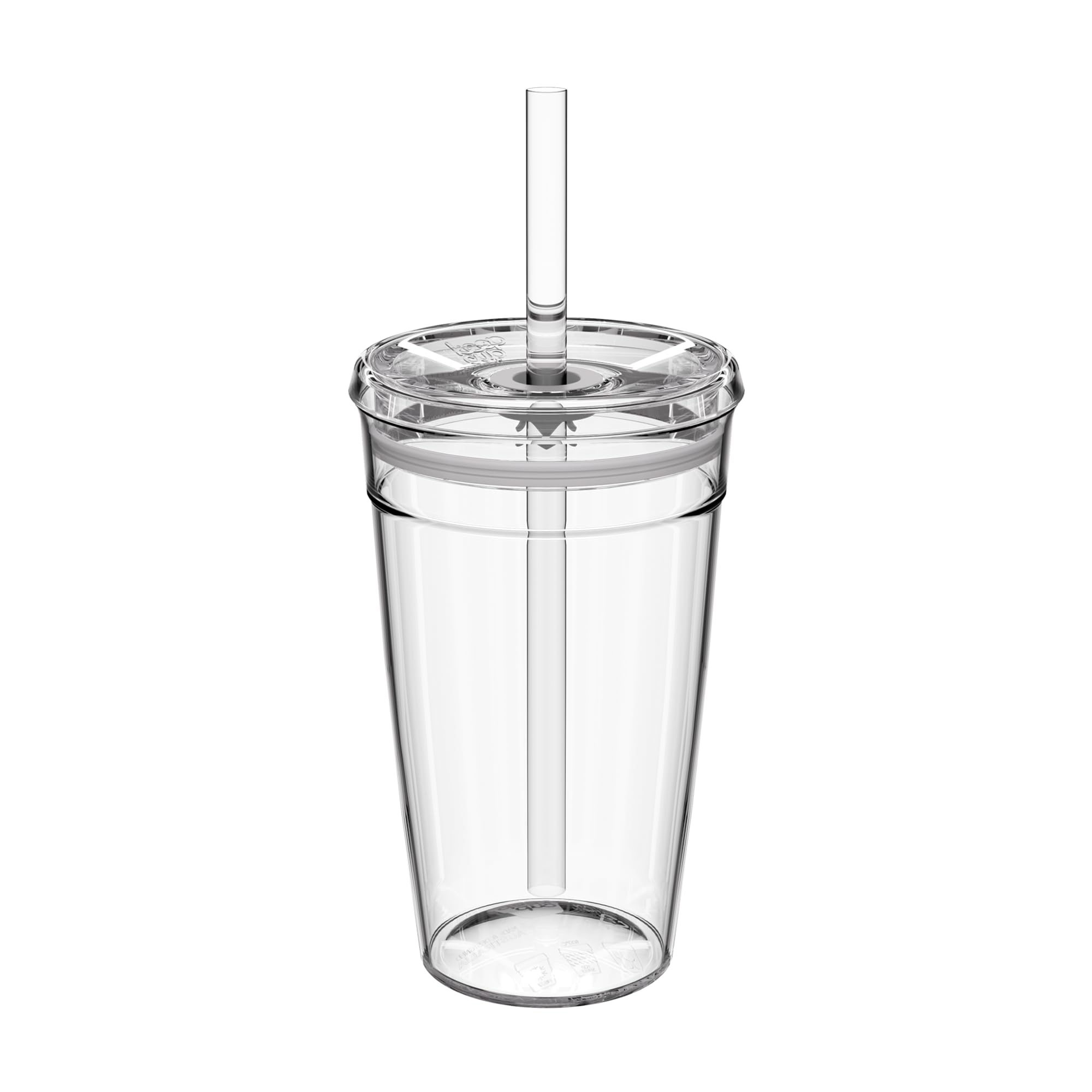 Keepcup Cold Cup - Clear Ice Coffee Tumbler With Lid And Straw - 16Oz (454Ml)