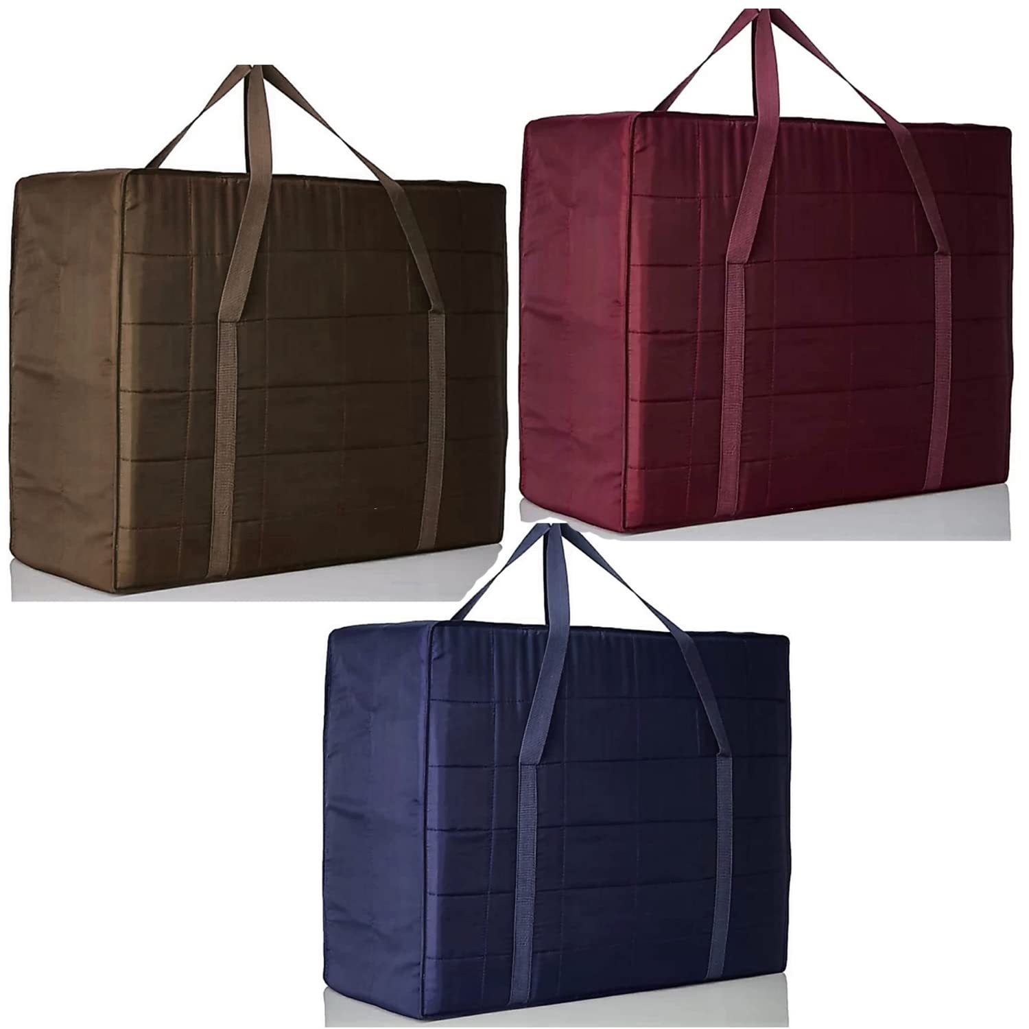 Cool Buddyzz Parachute Underbed Bag Multipuprpose Blanket King Size Jumbo Bag For Travel And Storage Use Combo Of 3 (CoffeeMaro