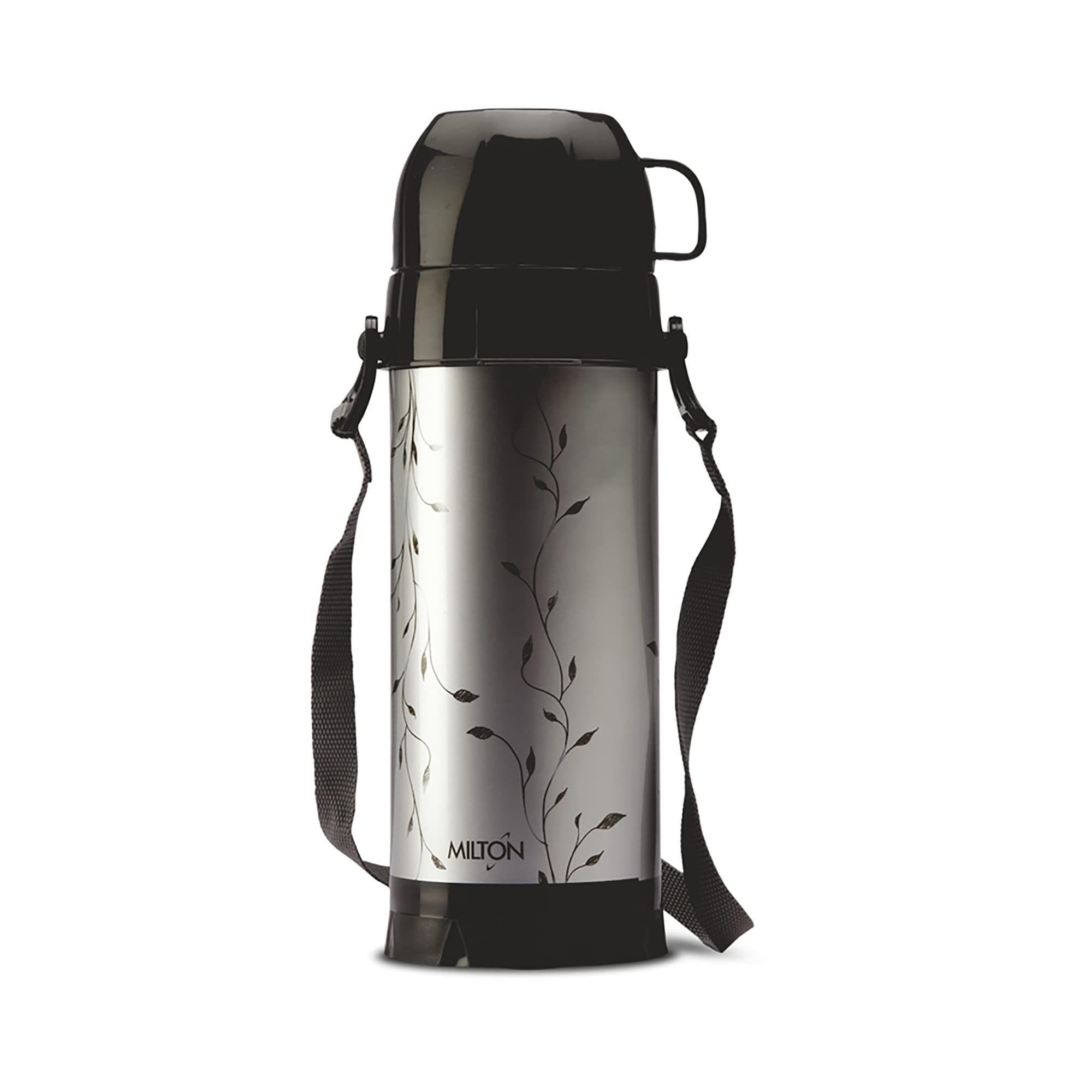 Milton Eiffel 1000 Vacuum Insulated Thermos Flask With Strap To Carry, 910 Ml, Long Hours Hot & Cold Water Bottle For Office, Hi