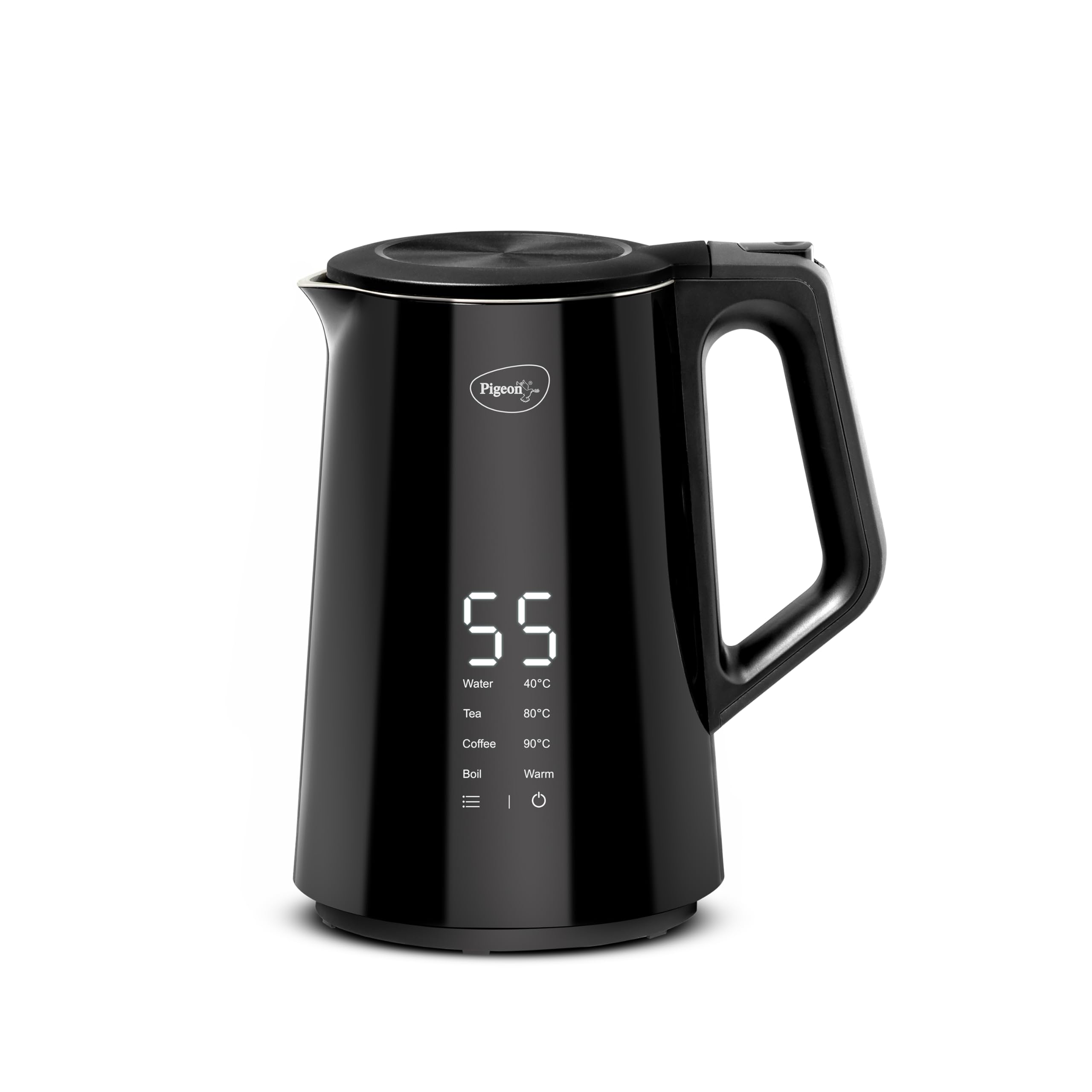 Pigeon Spark Digital Kettle 1500 Watt, 1.5 L With Stainless Steel Body, Used For Boiling Water And Milk, Tea, Coffee, Oats, Nood
