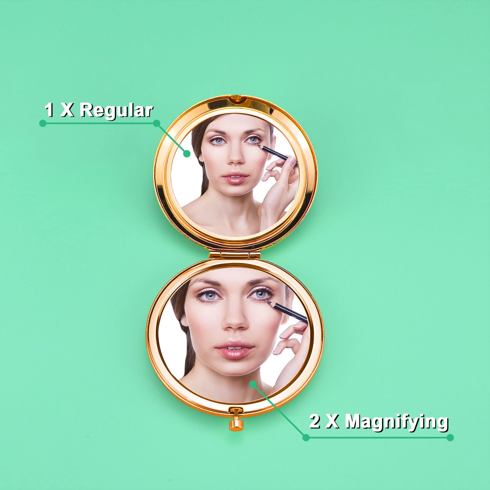 2 Pcs Gymnastics Lover Gifts Encouragement Gifts Compact Makeup Mirror Gymnastics Gifts Gymnast Inspirational Gifts For Women Fo