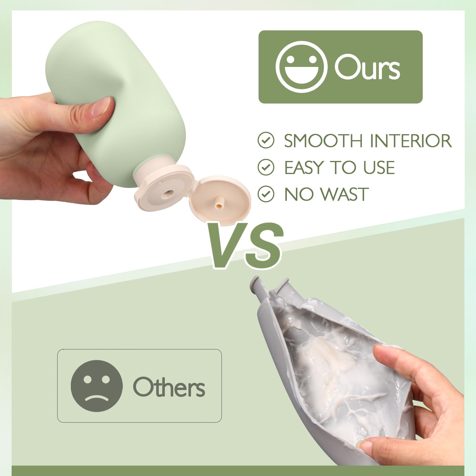 6.7Oz 3Pcs Plastic Refillable Travel Shampoo And Conditioner Bottles Refillable Travel Shampoo Bottles With Flip Cap Plastic Ref