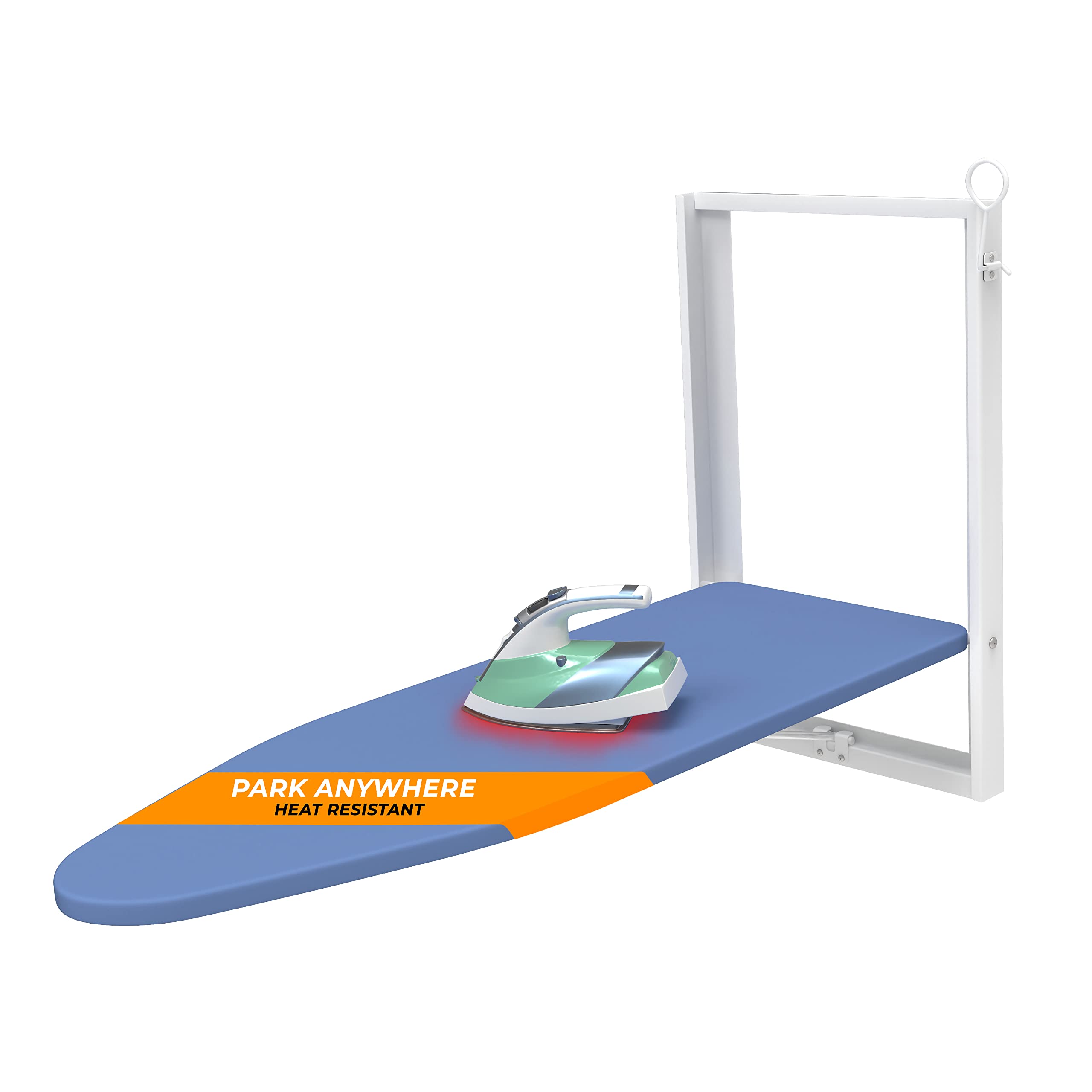 Xabitat Wall Mounted Ironing Board | 36.2 X 12.2 Compact Mount Fold Down Iron Board for Small Spaces | Space Saving with Cotto