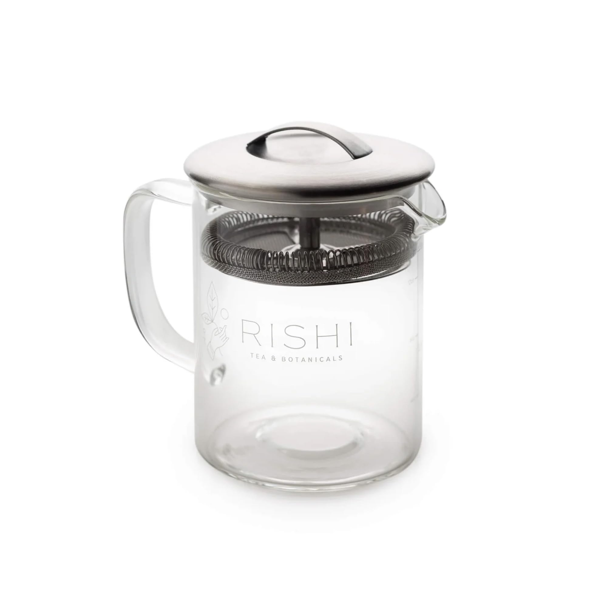 Rishi Tea Simple Brew Teapot - For 12Oz Loose Tea Preparation, Built-In Strainer, Everyday Teaware, Easy To Clean, Borosilicate