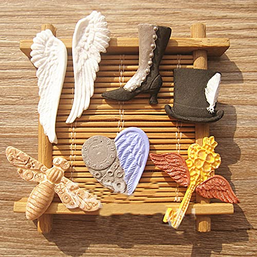 Cestony Magic Fairy Tale Series Angel Wing Hat Shape Silicone Molds For Diy Cake Fondant Biscuit Cookies Soap Sugar Pudding Choc