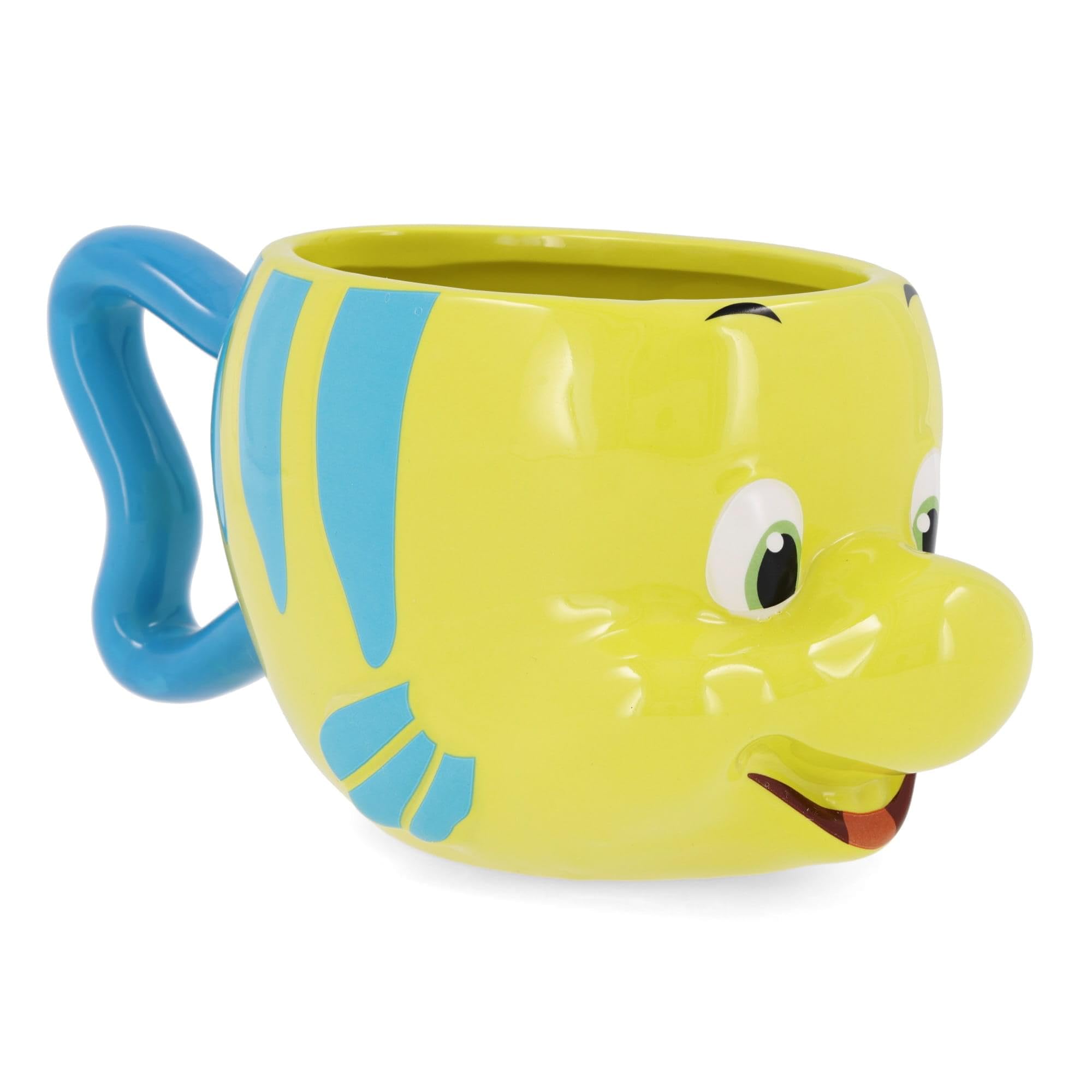 Silver Buffalo Ceramic 3D Sculpted Mug, 20 Ounces, The Little Mermaid Flounder