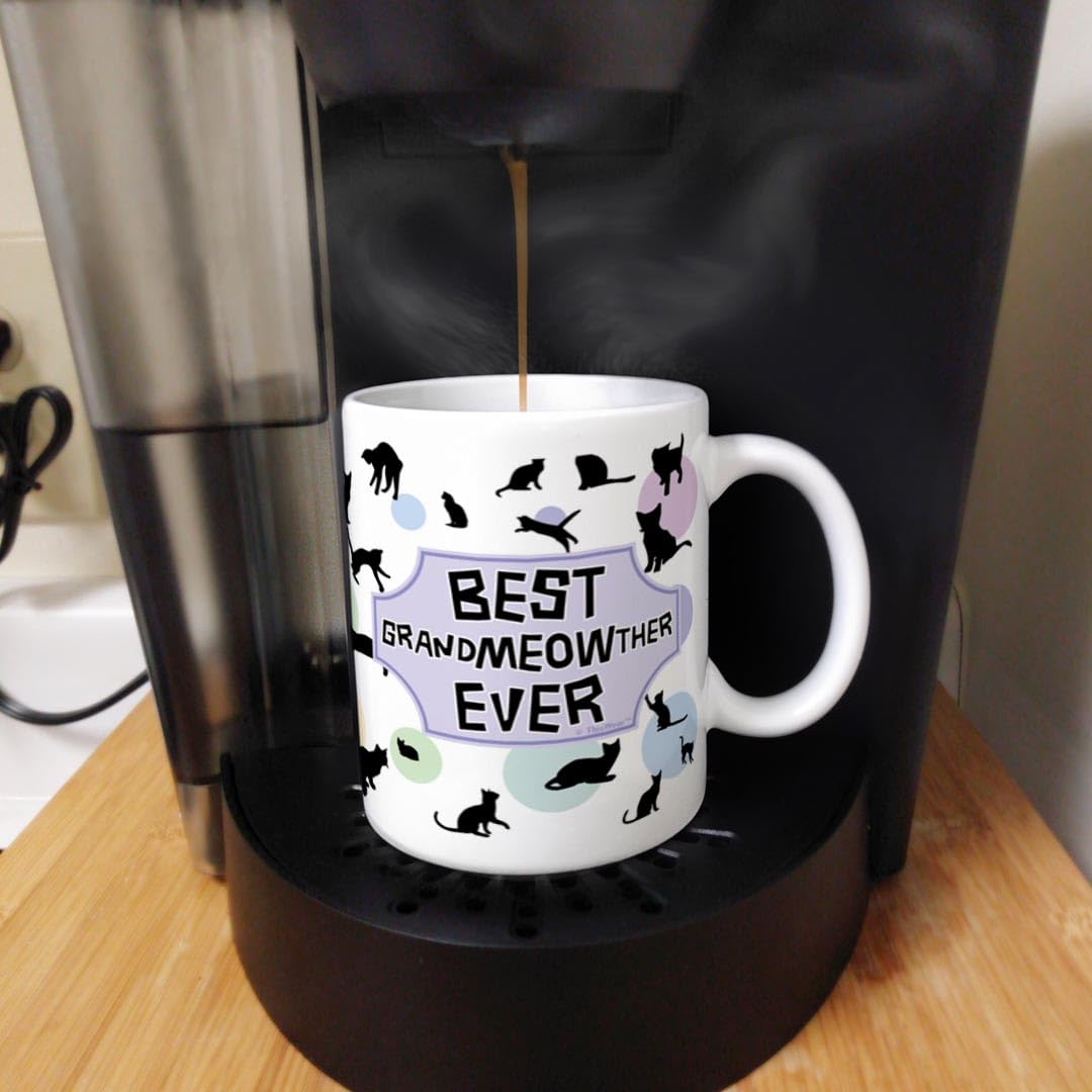 ThisWear Cat Themed Gifts Best Grandmeowther Cat Cup Cat Related Gifts Cat Grandma Coffee Mug Tea Cup Multi