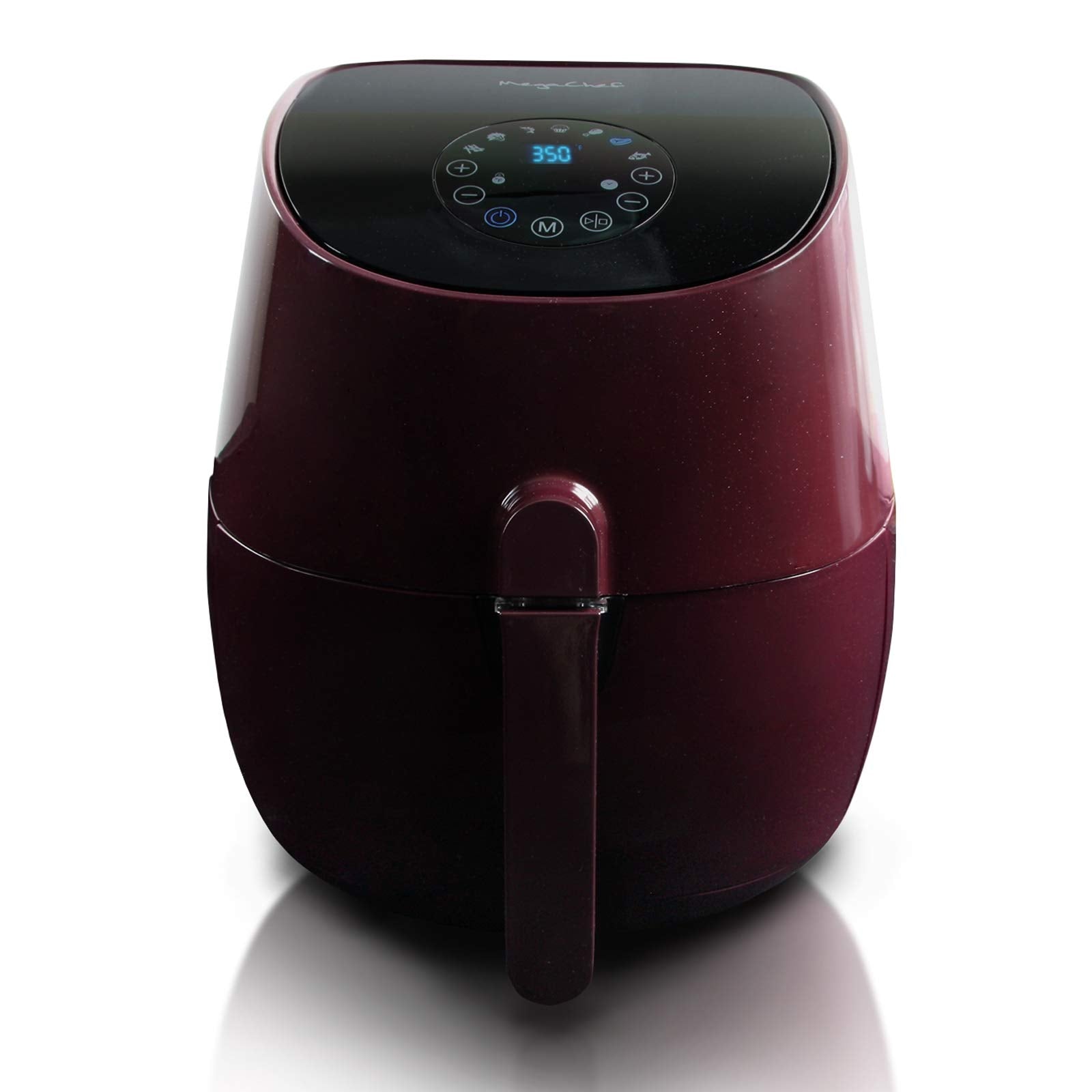 Megachef 3.5 Quart Airfryer And Multicooker With 7 Pre-Programmed Settings In Burgundy