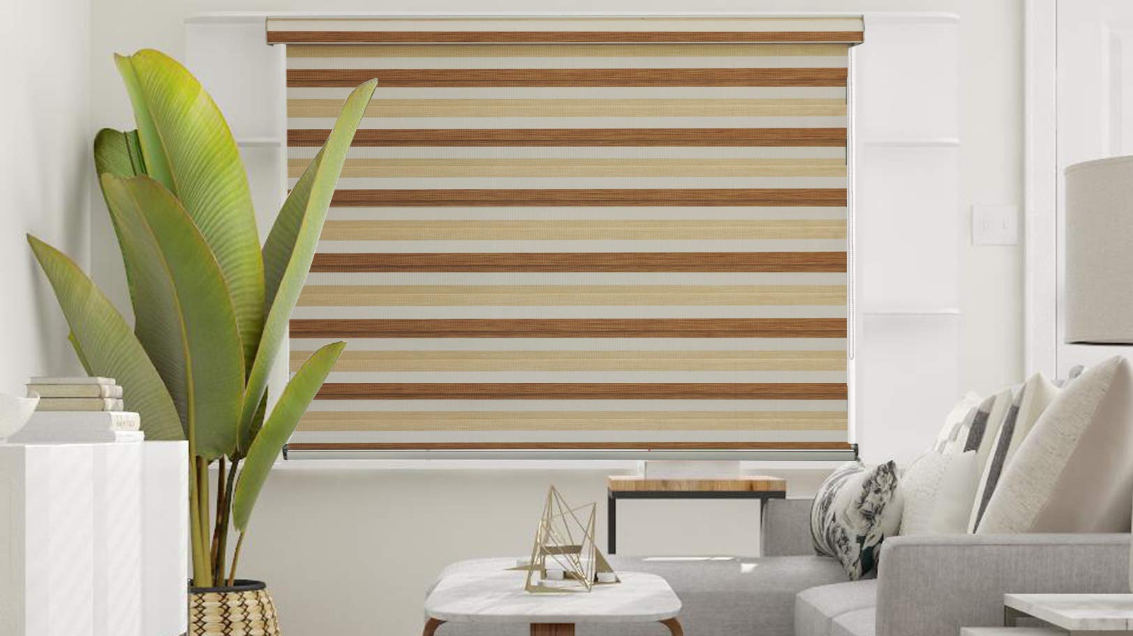 Zebra Blinds Polyresin Curtain Blinds, 152 X 130 Cm, White, Pack Of 1