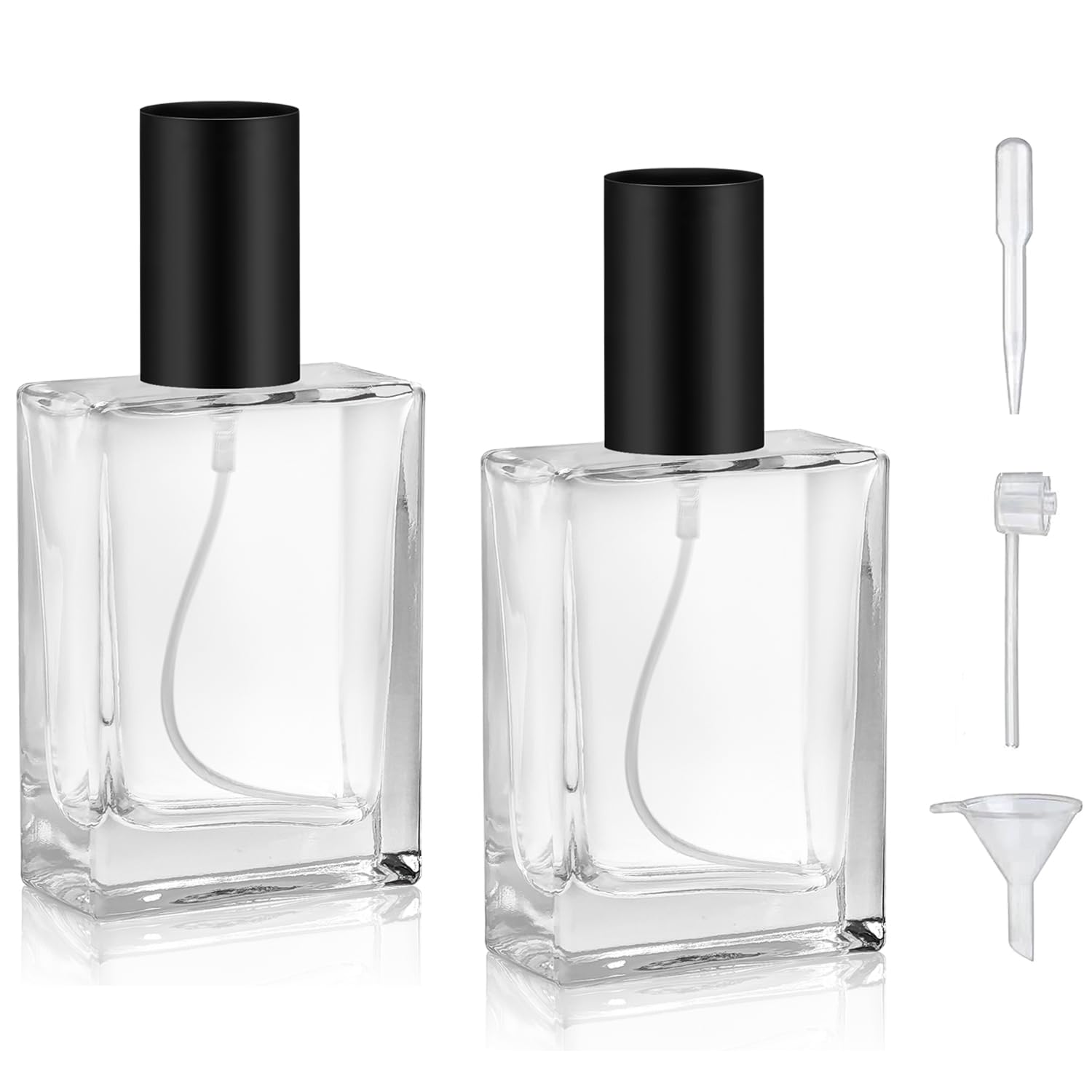 Yerpkefey 30Ml/1.0 Oz Glass Spray Bottle Perfume Atomizer,Travel Refillable Perfume Bottles Empty Classic Spray Bottle 2Pack (Bl