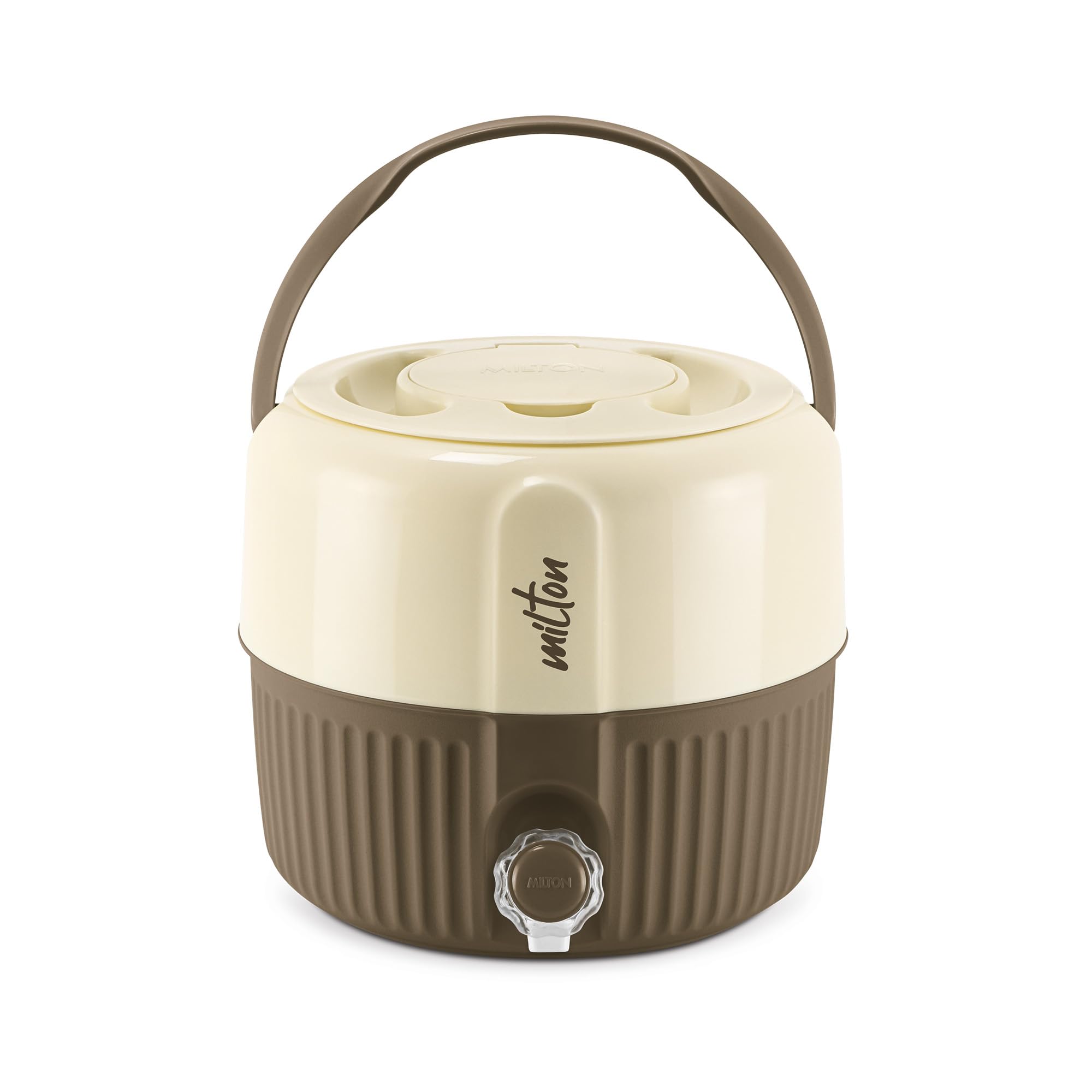 Milton Kool Pristine 7 Insulated Plastic Water Jug, 5.25 litres, Dark Brown | Food Grade | Easy to Carry | BPA Free