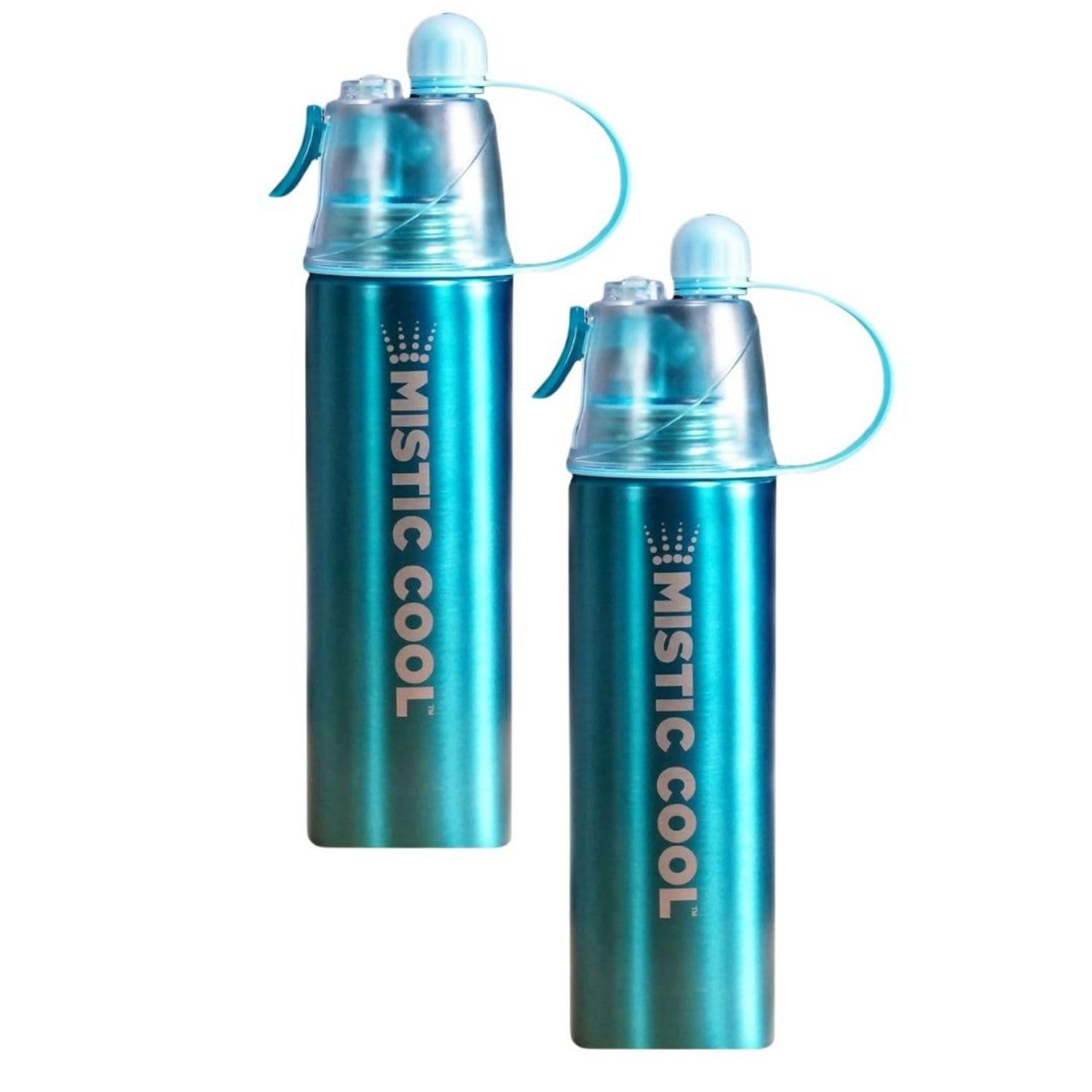 Aluminum Sports Mister Spray Bottle with 2-in-1 Mist and Sip | 24oz BPA-Free & Leak-Proof Portable Water Bottle Mister for Runni