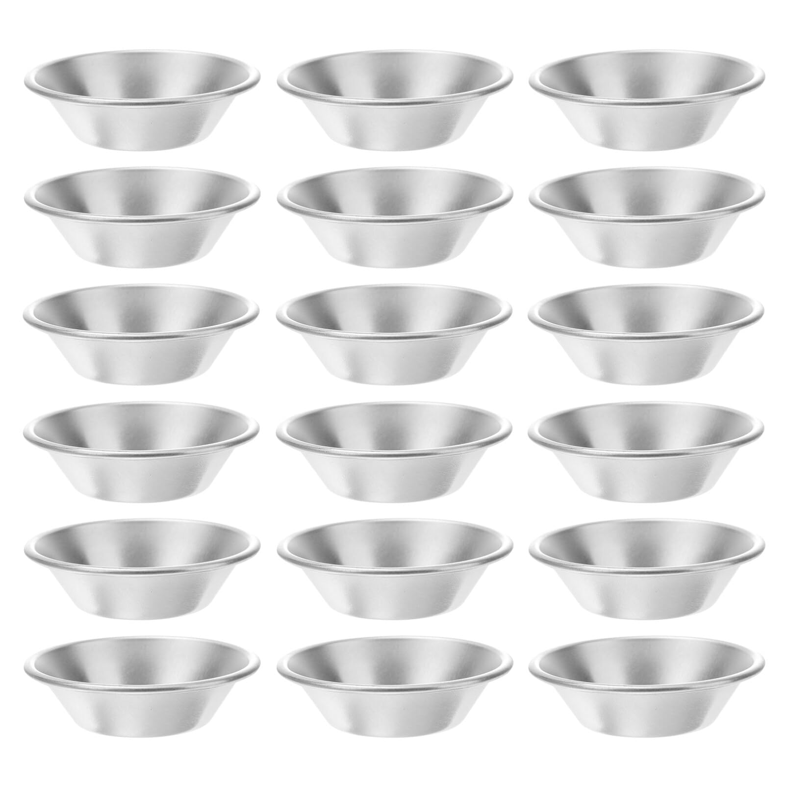 25 Pack Egg Tart Molds Aluminum Alloy Tartlets Dessert Mold Pans Tiny Pie Tin Puto Cup Bakeware Muffin Cupcake Cake Cookie Mold