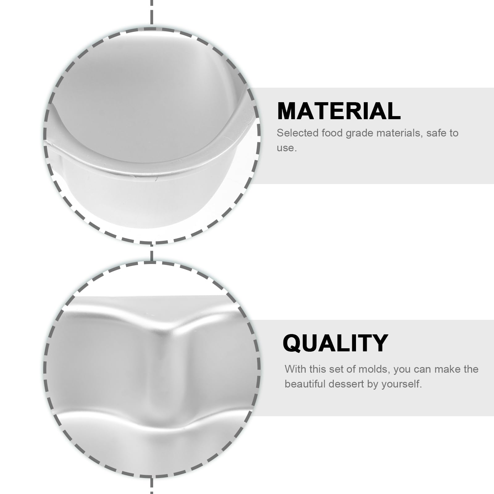 Bestonzon Heart Pan 5Pcs Heart Cake Heart Shape Cake Pan Heart Shaped Pizza Pan 4 Inch Cake Pan, Aluminum Heart Heart Cake Pan