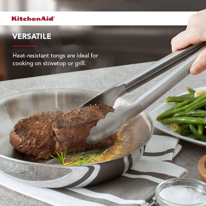 STAINLESS TONGS SS SILVR (Pack of 1)