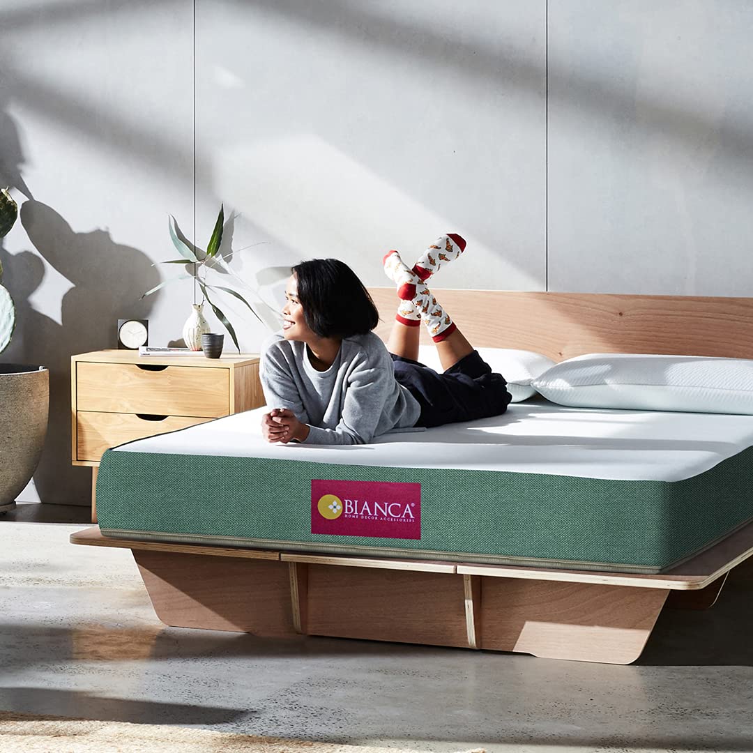 Bianca Organic Latex (Medium Feel) Orthopedic ZonalSupport Memory Foam Mattress 75 X 48 X 6