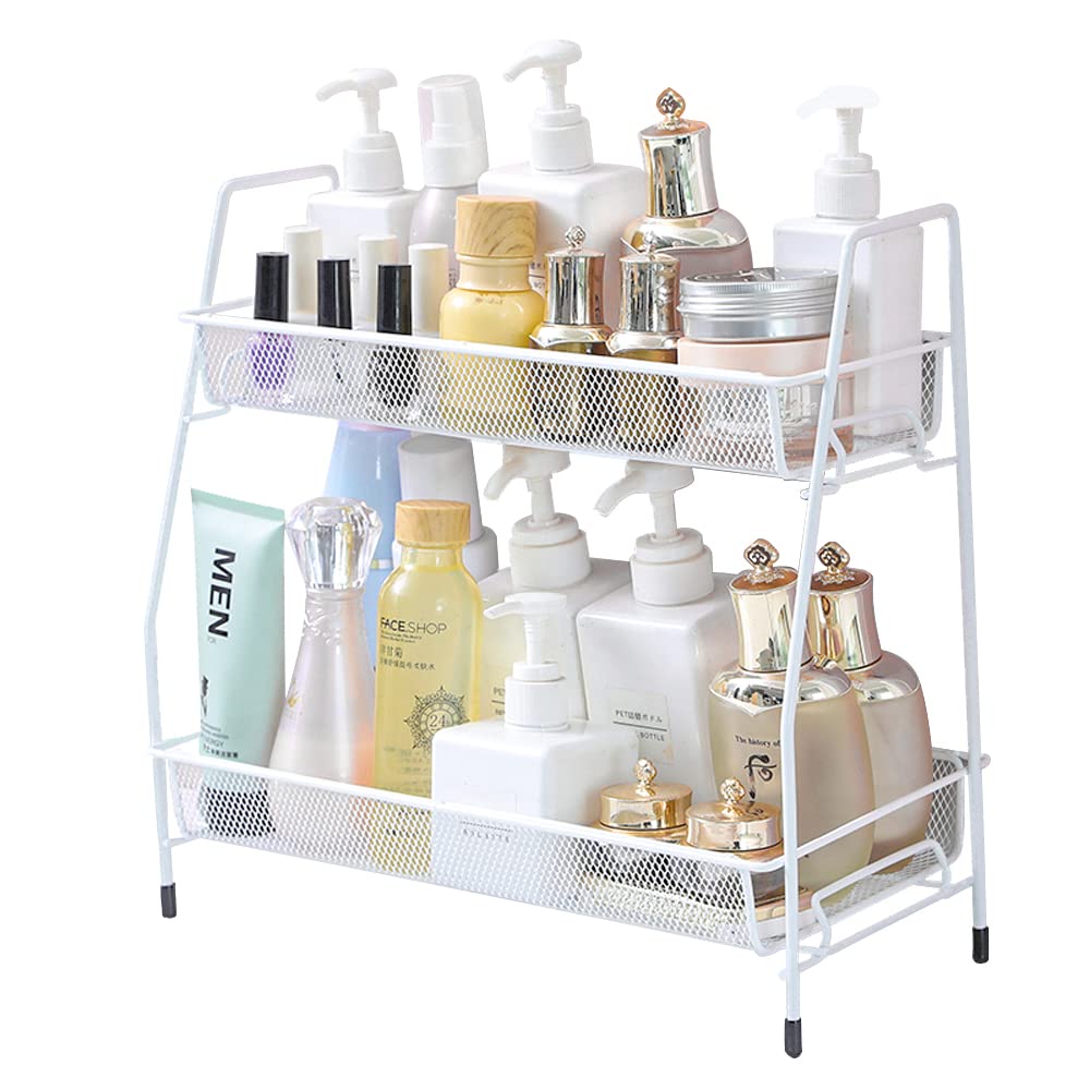 Amazon Brand  Umi 2 Tier Space Saving MultiPurpose Countertop Organizer Standing Rack Bathroom Shelf Kitchen Storage Rack For 