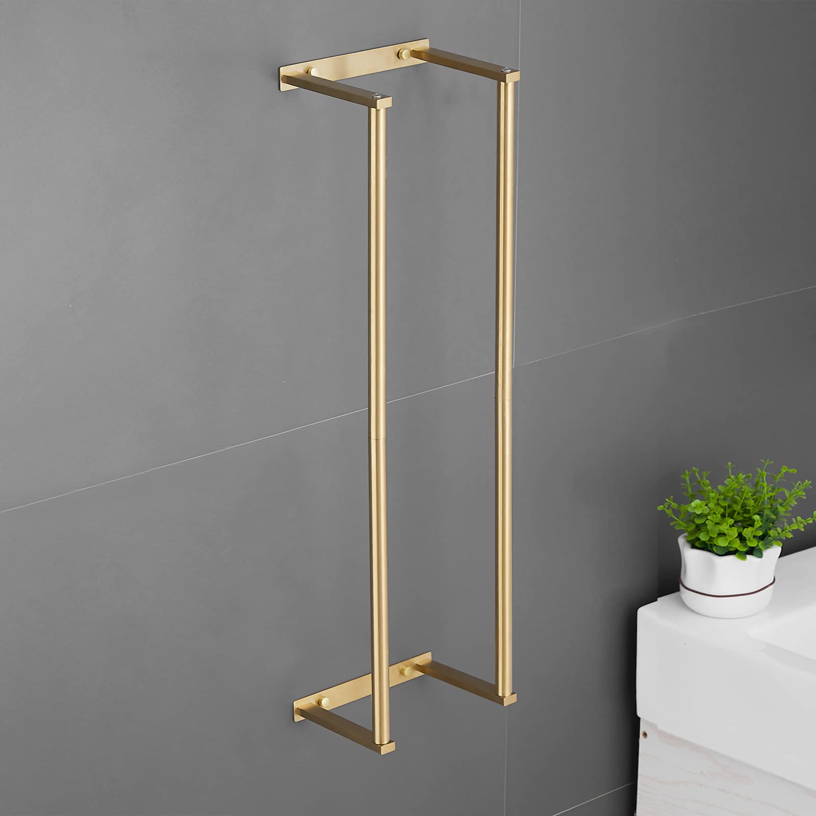 Towel Racks For Bathroom, Newrain Rolled Towel Storage Wall Mounted Bath Towel Holder For Folded Large Towel Washcloths, Bathroo
