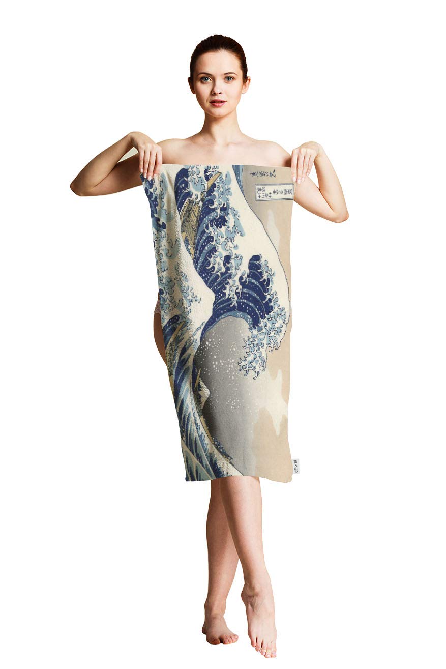 Ofloral Hand Towels The Great Wave Off Kanagawa,Soft Comfortable Super-Absorbent Towel For Bath/Kitchen/Yoga/Golf/Hair Towel For