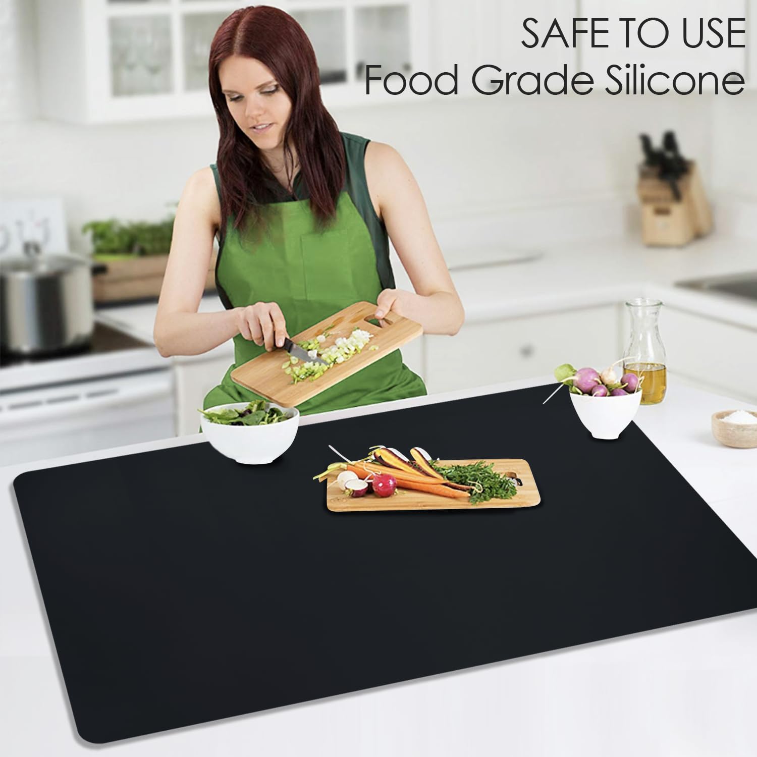Extra Large Silicone Mat, 31.5X23.6 Large Silicone Placemats For Kids, Heat Resistant Mat For Kitchen Counter, Non Stick Silicon