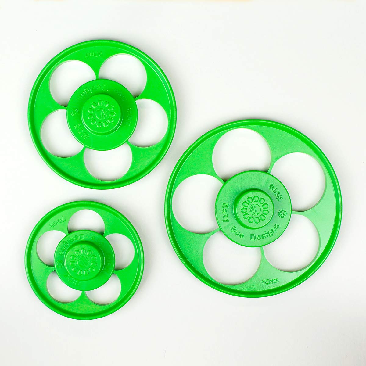 Flower Pro Five Petal Rose Cutters (Set Of 3) For Cake Decorating - By Katy Sue