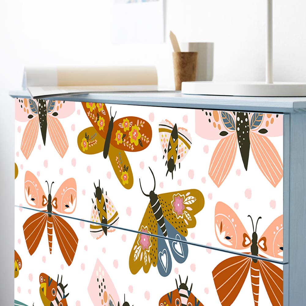 Self-Adhesive Dresser Sticker, Peel And Stick Furniture Stickers/Decals, Removable Furniture Skin (004, Malm)