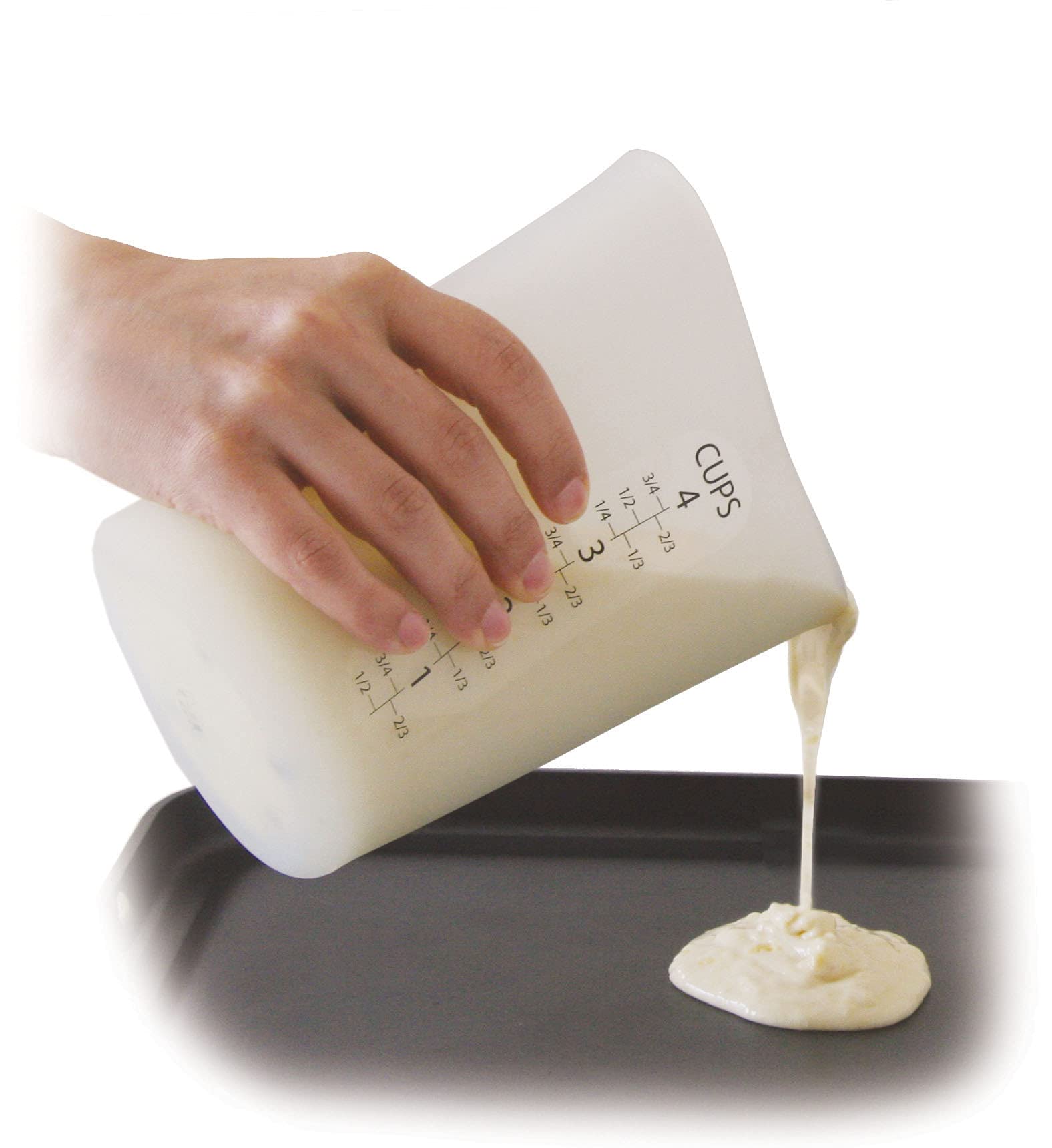 Isi Basics Basics Silicone Flexible Measuring Cup, 4, Translucent