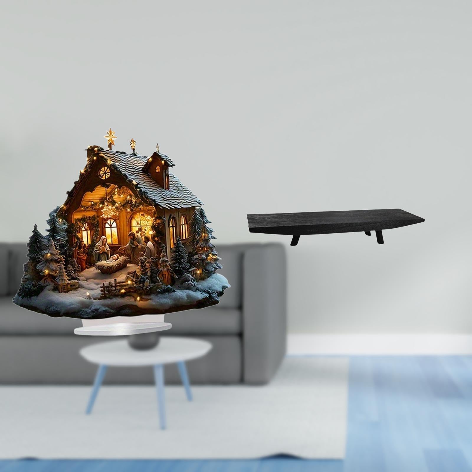 Enakshi Acrylic Freestanding Table Decor And Rustic Wood Serving Tray For Home Party Wedding Bookshelf Bedroom Pantry Coffee Fes