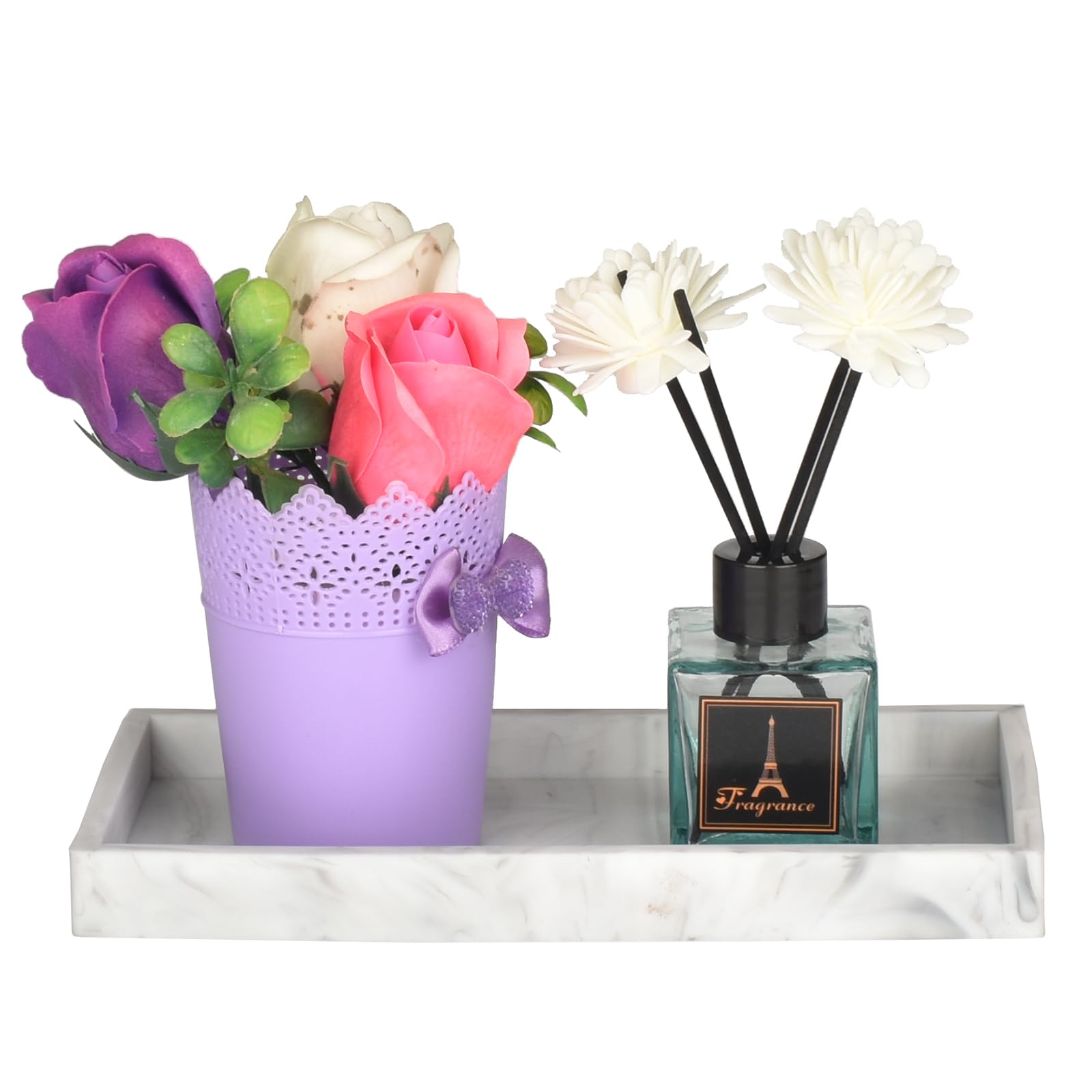 Dnc Bathroom Tray, Small 7.9'' Silicone Vanity Tray For Counter, Kitchen Sink Soap Tray For Dish Holder Dispenser Countertop Toi