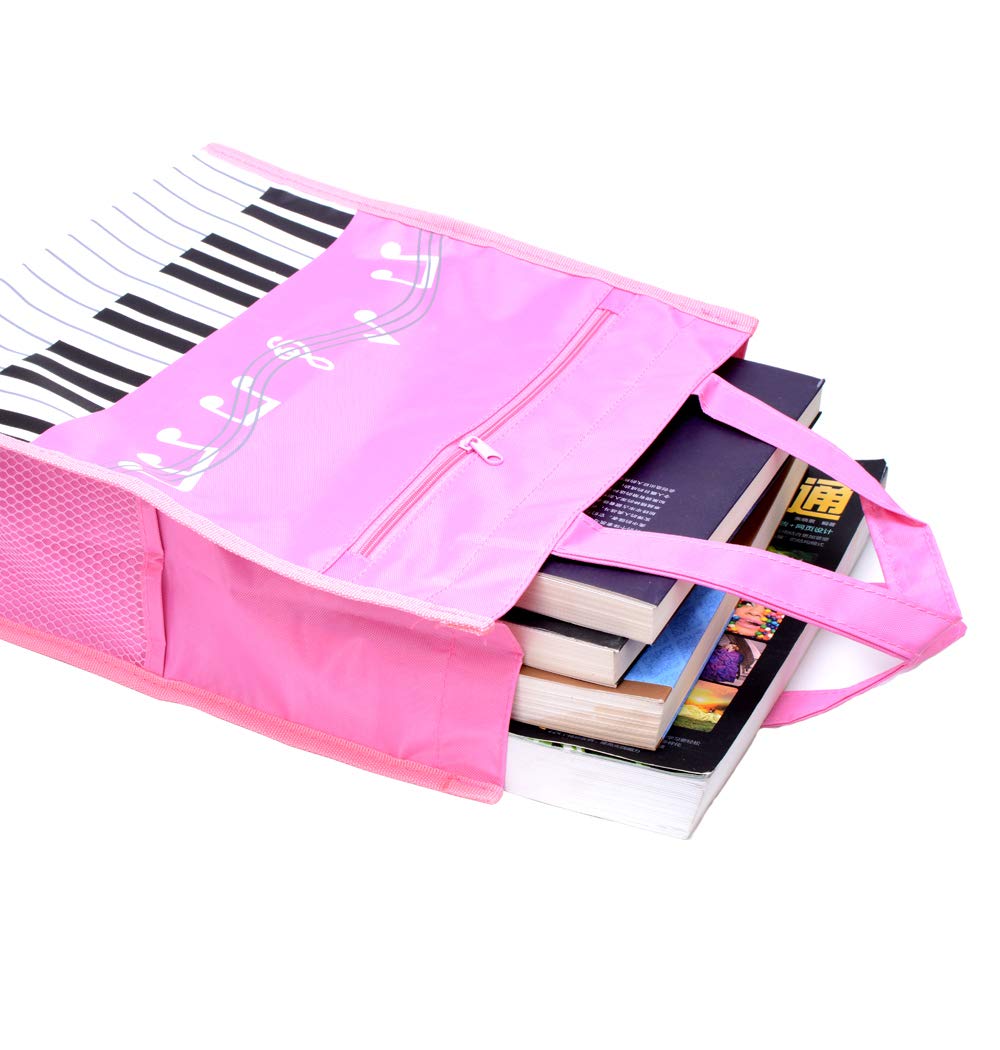 Cocomk Piano Keys Handbag Reusable Grocery Bag Shoulder Shopping Bag Tote Bag For Music Teacher Gift Bag Medium