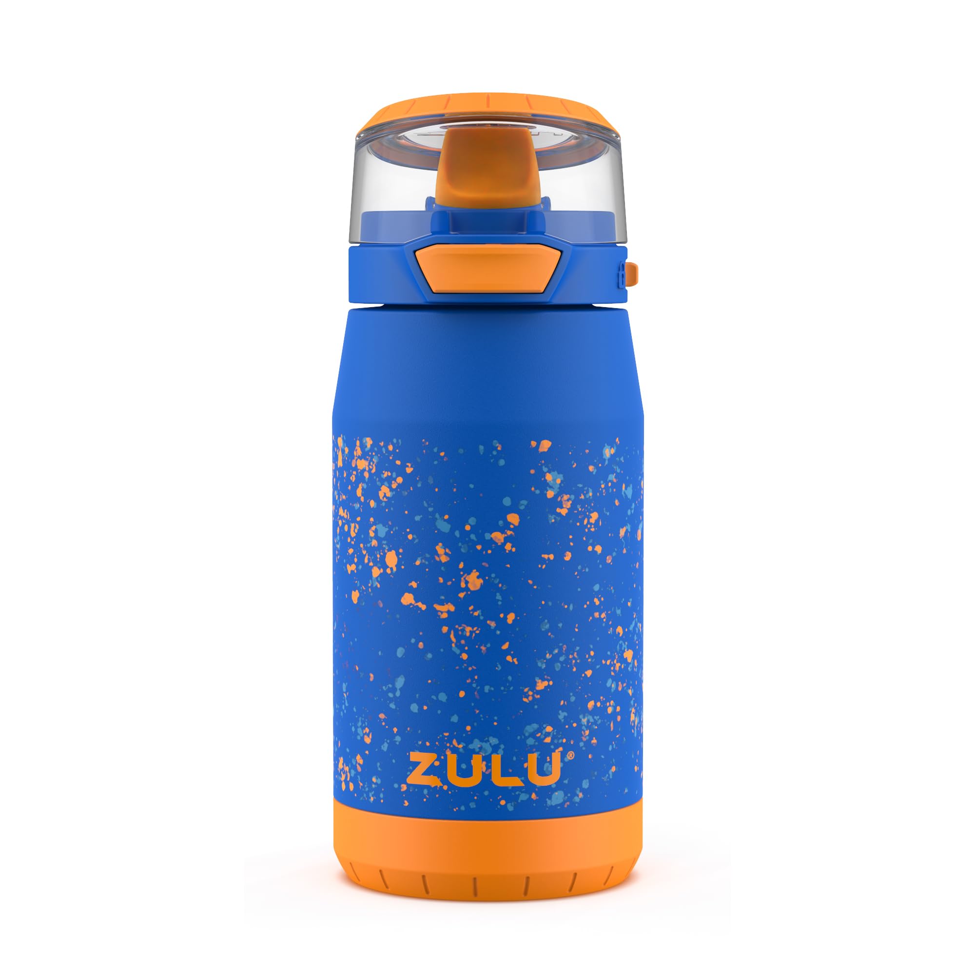 Zulu Kids Flex 12Oz Tritan Stainless Steel Insulated Water Bottle With Silicone Spout, Leak-Proof Locking Flip Lid And Soft Touc