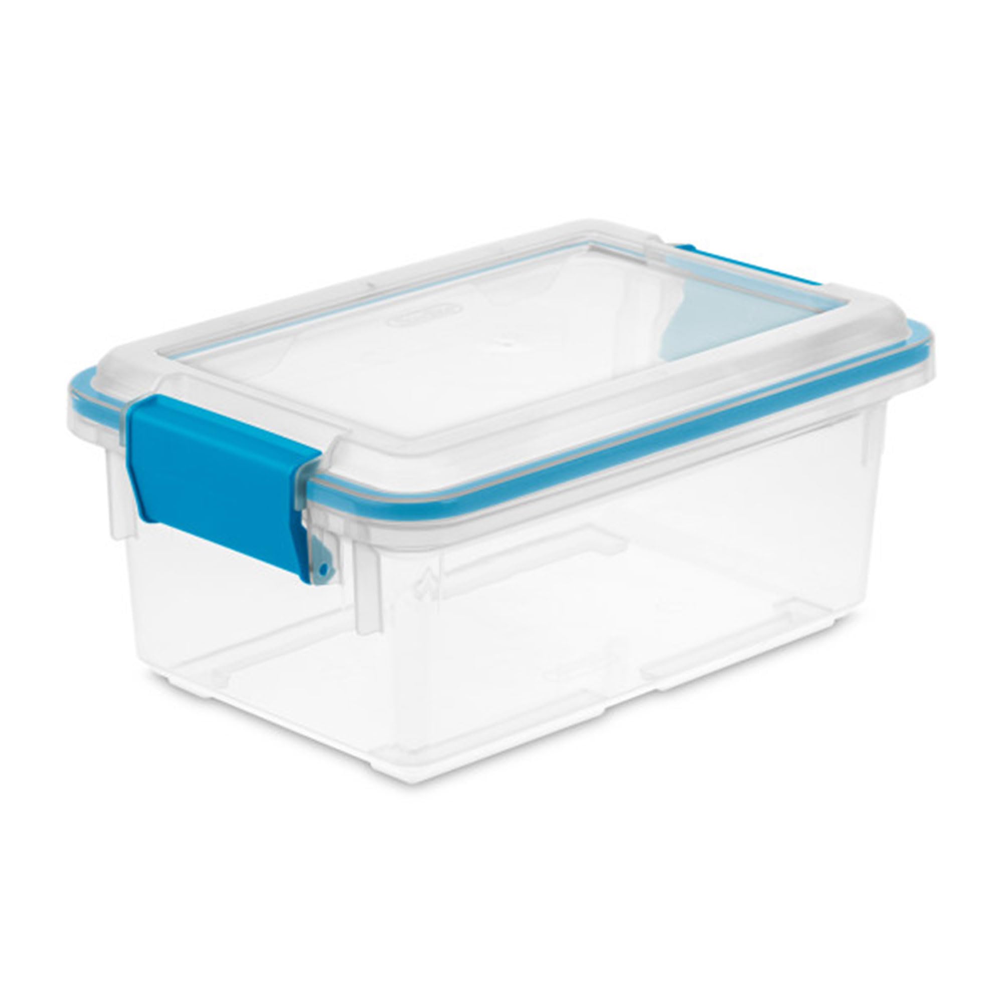 Sterilite Gasket Box, Stackable Storage Bin With Latching Lid, 7.5 Quart, 12 Pack